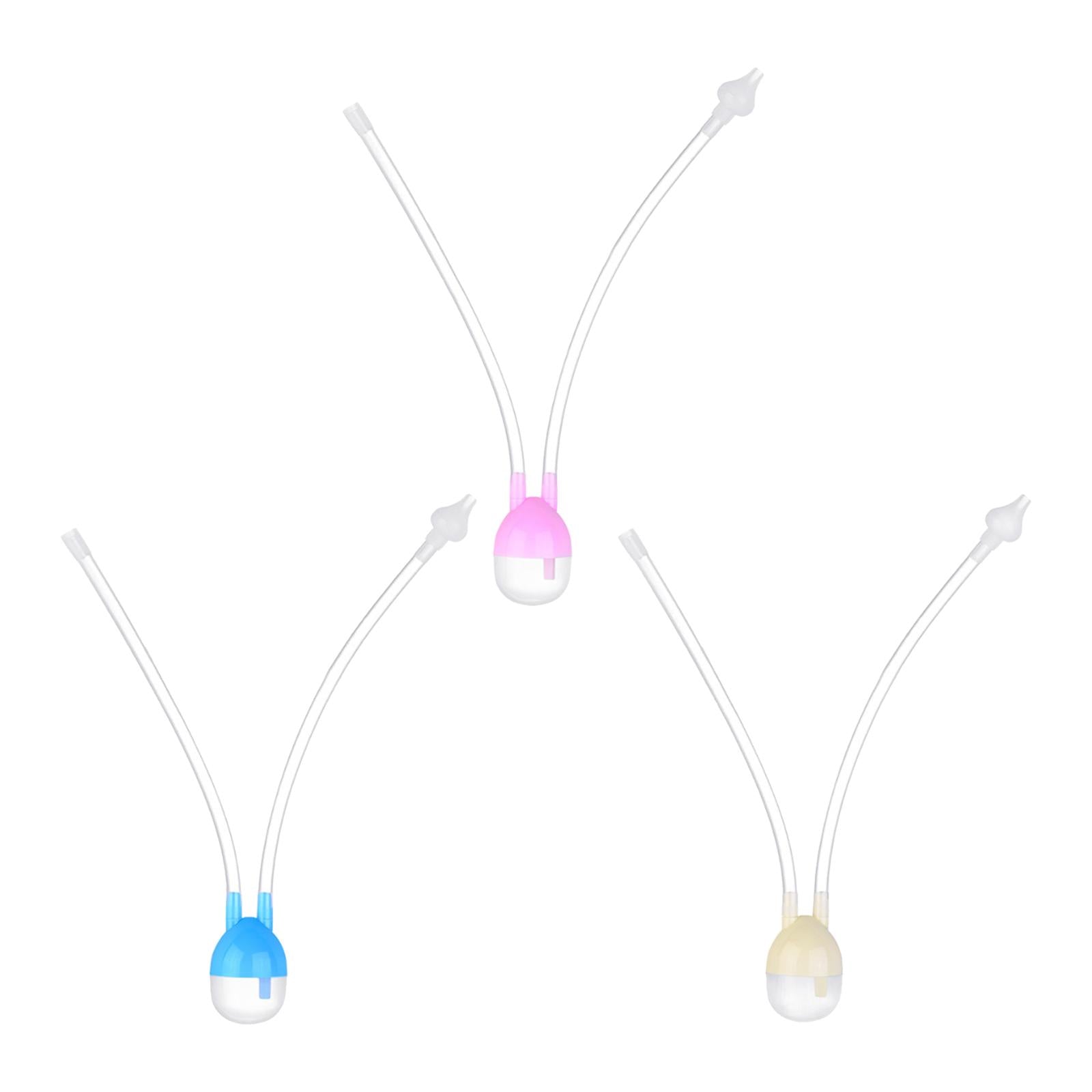 Baby Nasal Aspirator Nose Suction Clean Tool Soft Anti Reflux  Pink