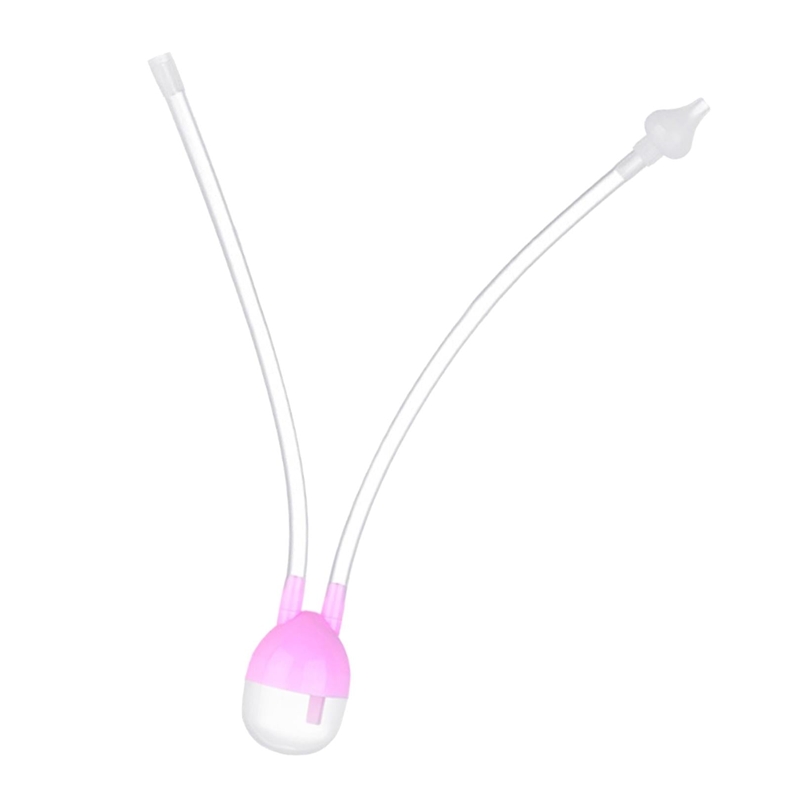 Baby Nasal Aspirator Nose Suction Clean Tool Soft Anti Reflux  Pink