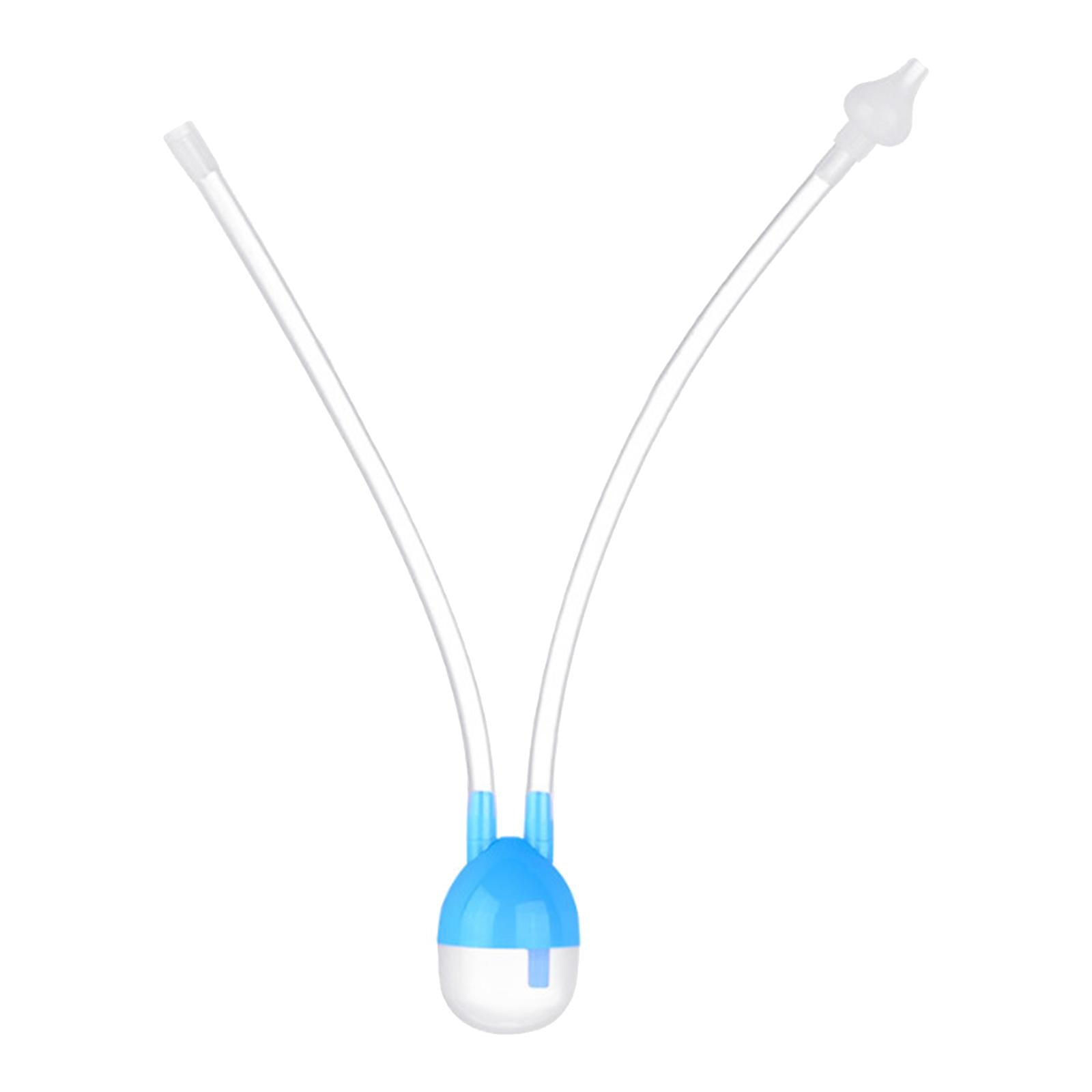 Baby Nasal Aspirator Nose Suction Clean Tool Soft Anti Reflux  Blue