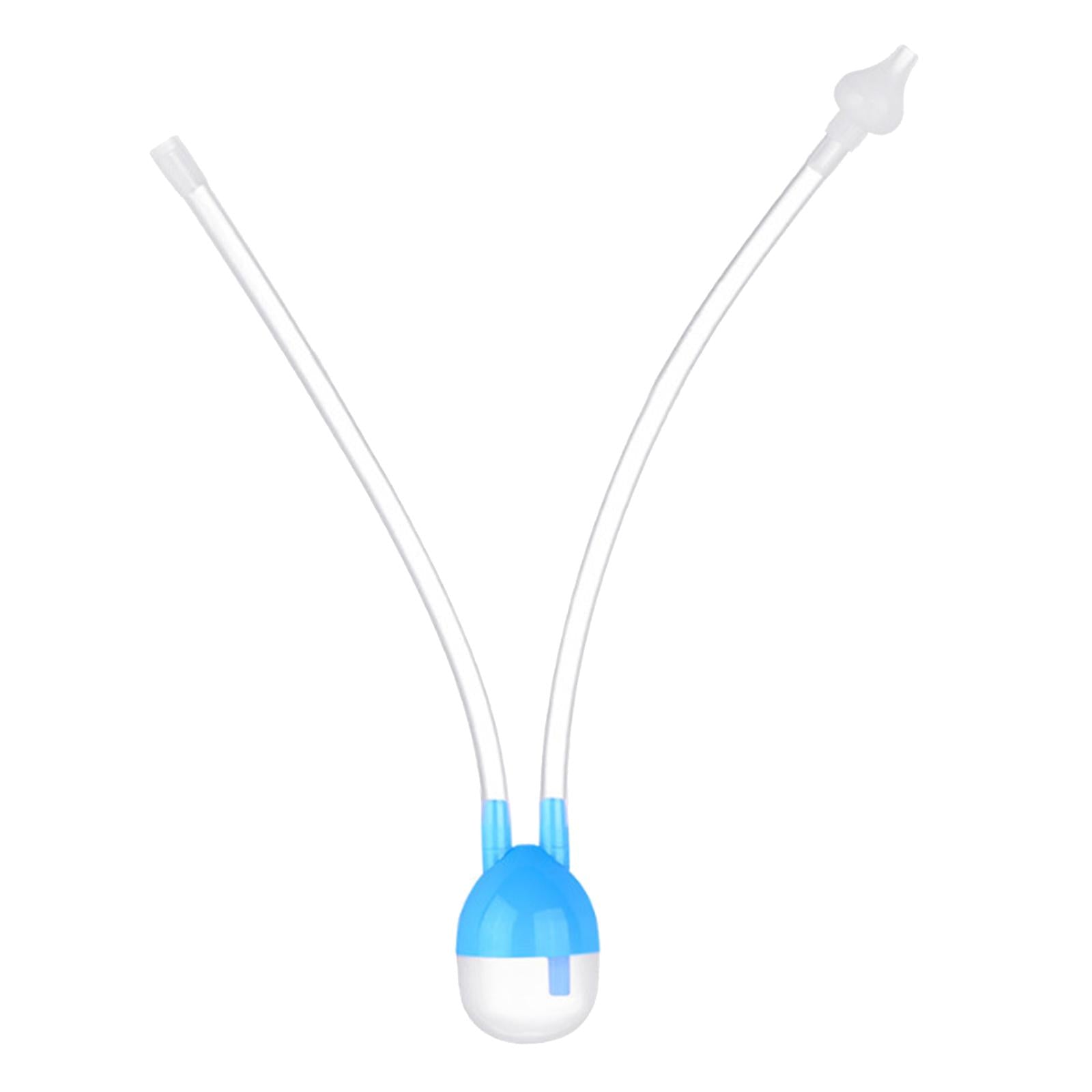 Baby Nasal Aspirator Nose Suction Clean Tool Soft Anti Reflux  Blue