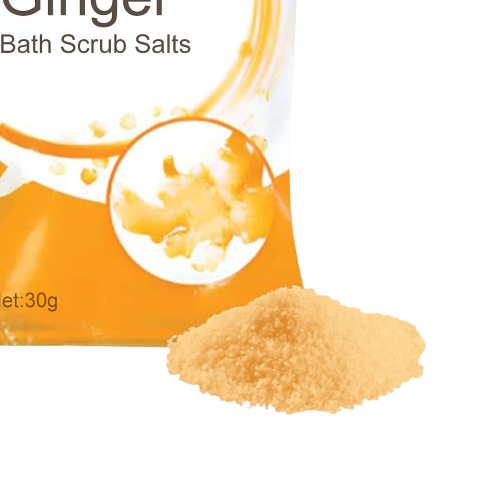 Ginger Bath Scrub Salts 30G Exfoliates, Moisturizes, and Nourishes Skin 1Pcs