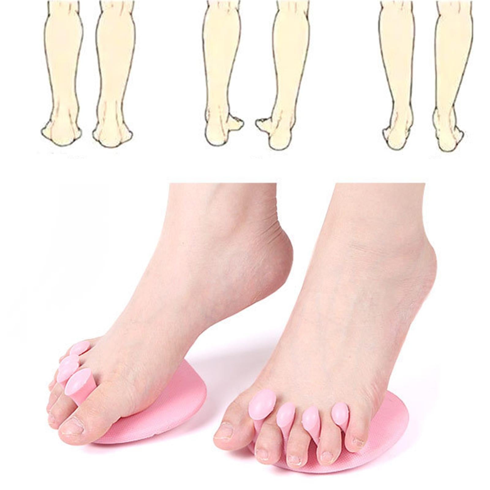 2x Portable Toe Separators Toe Straightener Bunion Corrector Stretchers Pink
