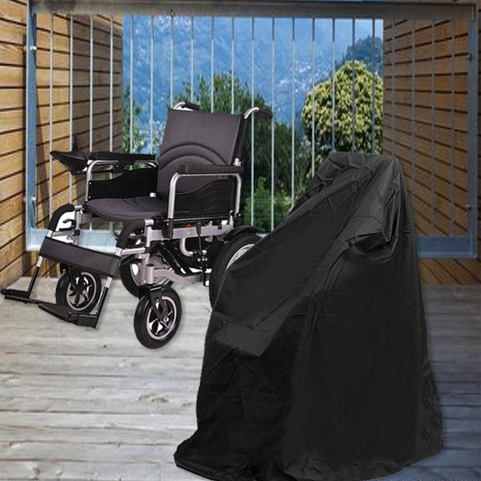 Wheelchair Cover Durable Mobility Scooter Cover Lightweight for Outdoor 115x75x130cm Black