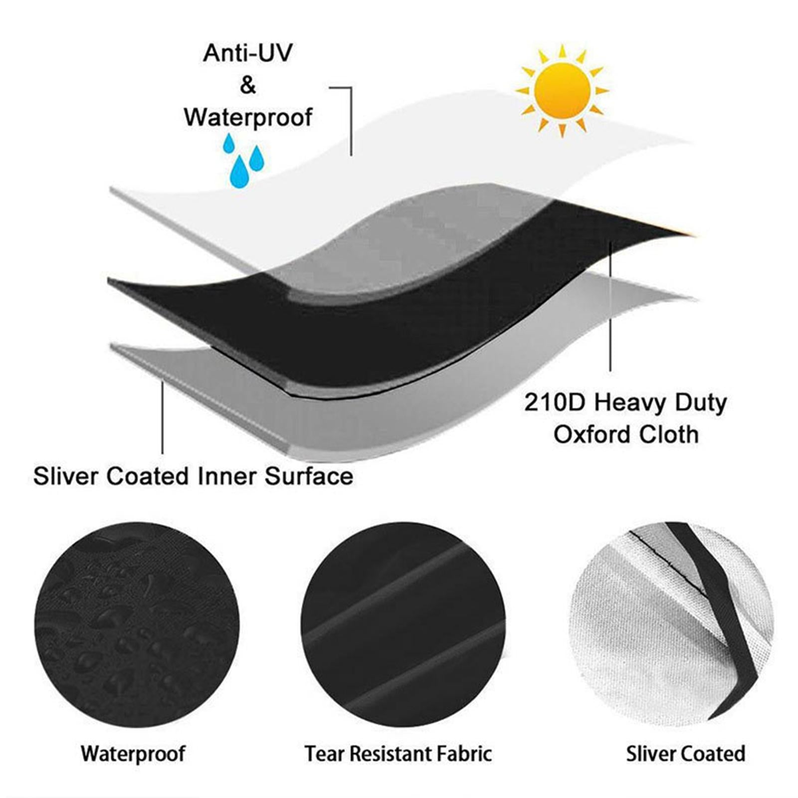 Wheelchair Cover Durable Mobility Scooter Cover Lightweight for Outdoor 115x75x130cm Black