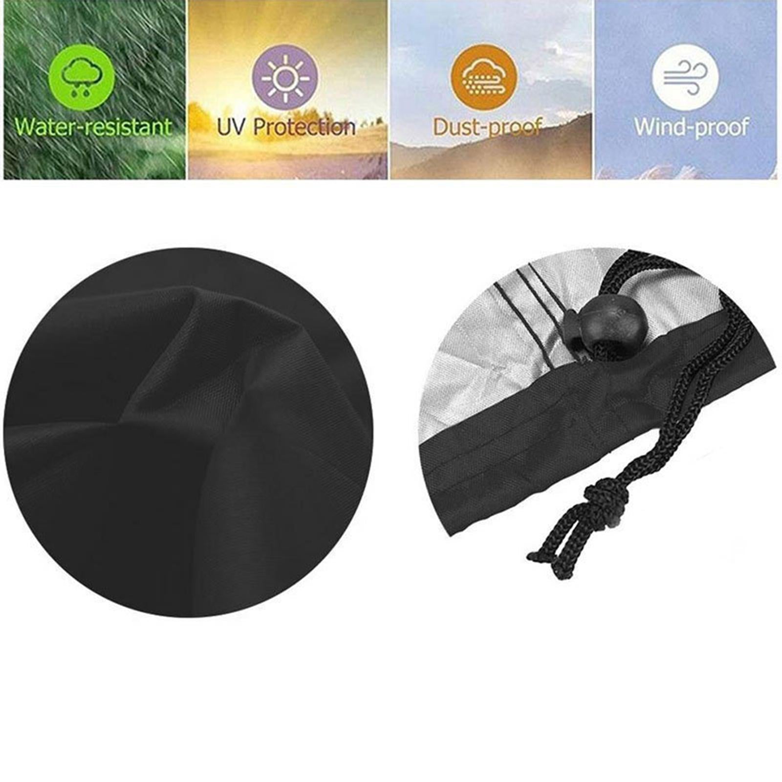 Wheelchair Cover Durable Mobility Scooter Cover Lightweight for Outdoor 115x75x130cm Black