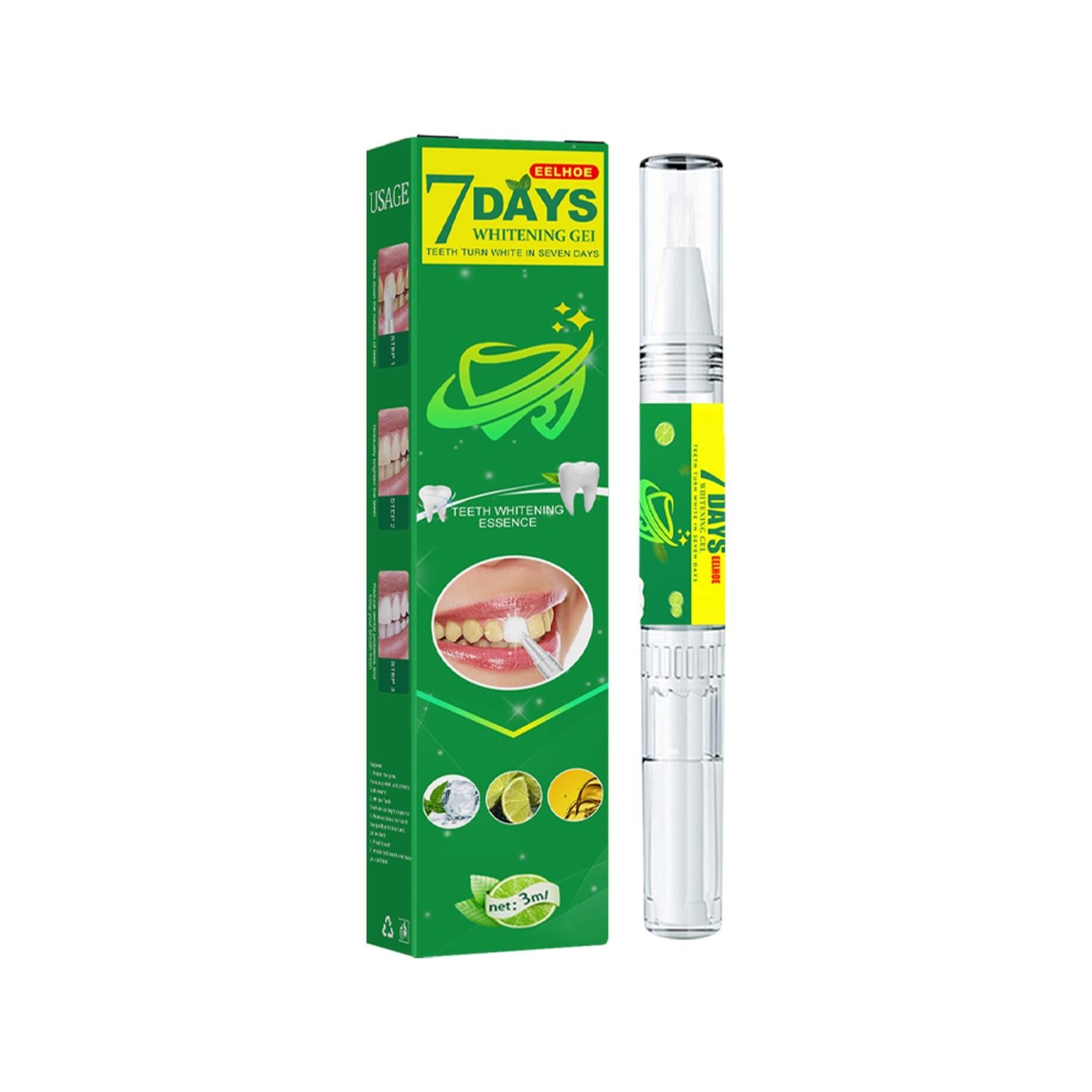 Teeth Whitening Pen 3ml 0.1 fl oz Stain Remover Non Sensitive Oral Tool 2Pcs