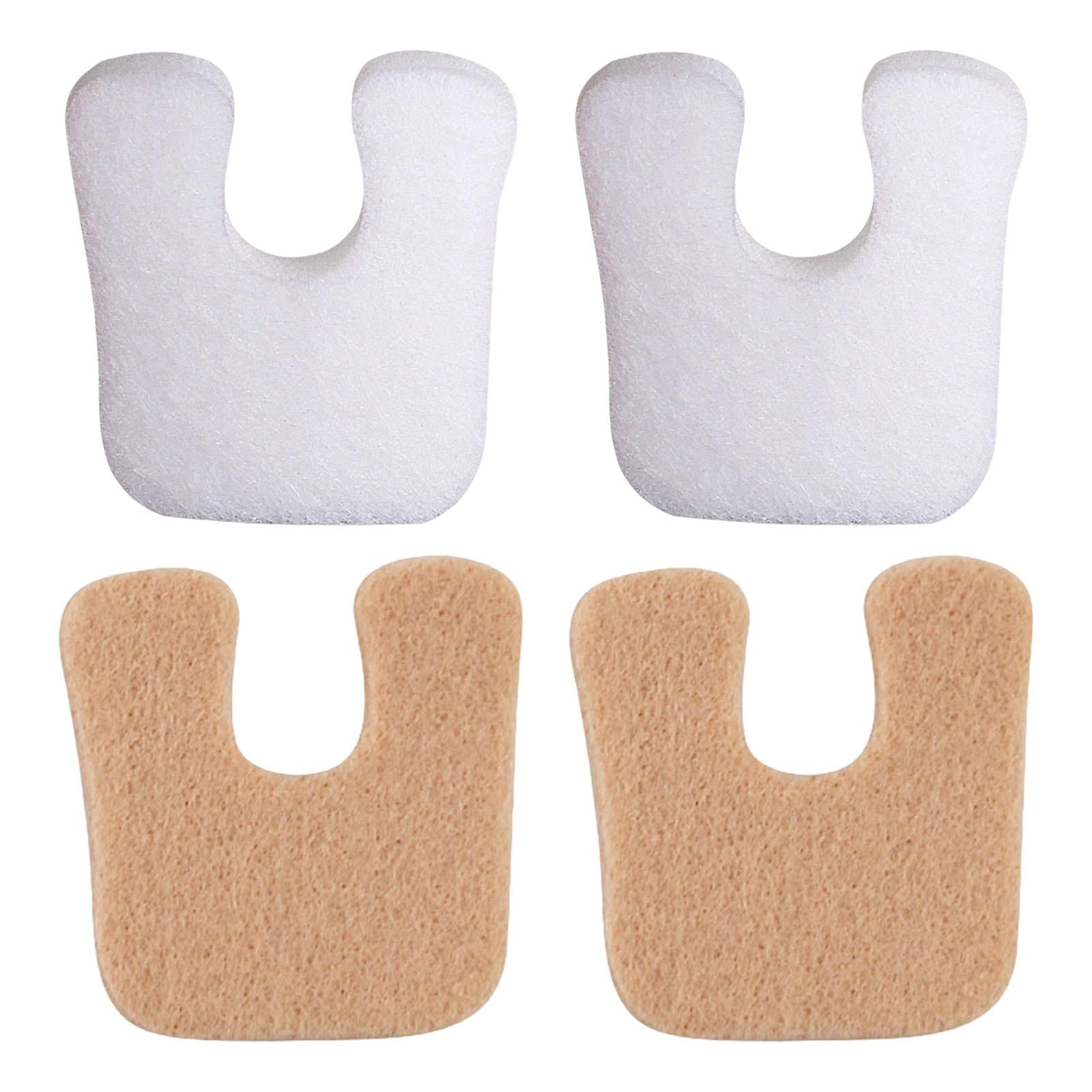 2x U Shaped Felt Callus Pads Reduce Foot Pain Comfortable  White