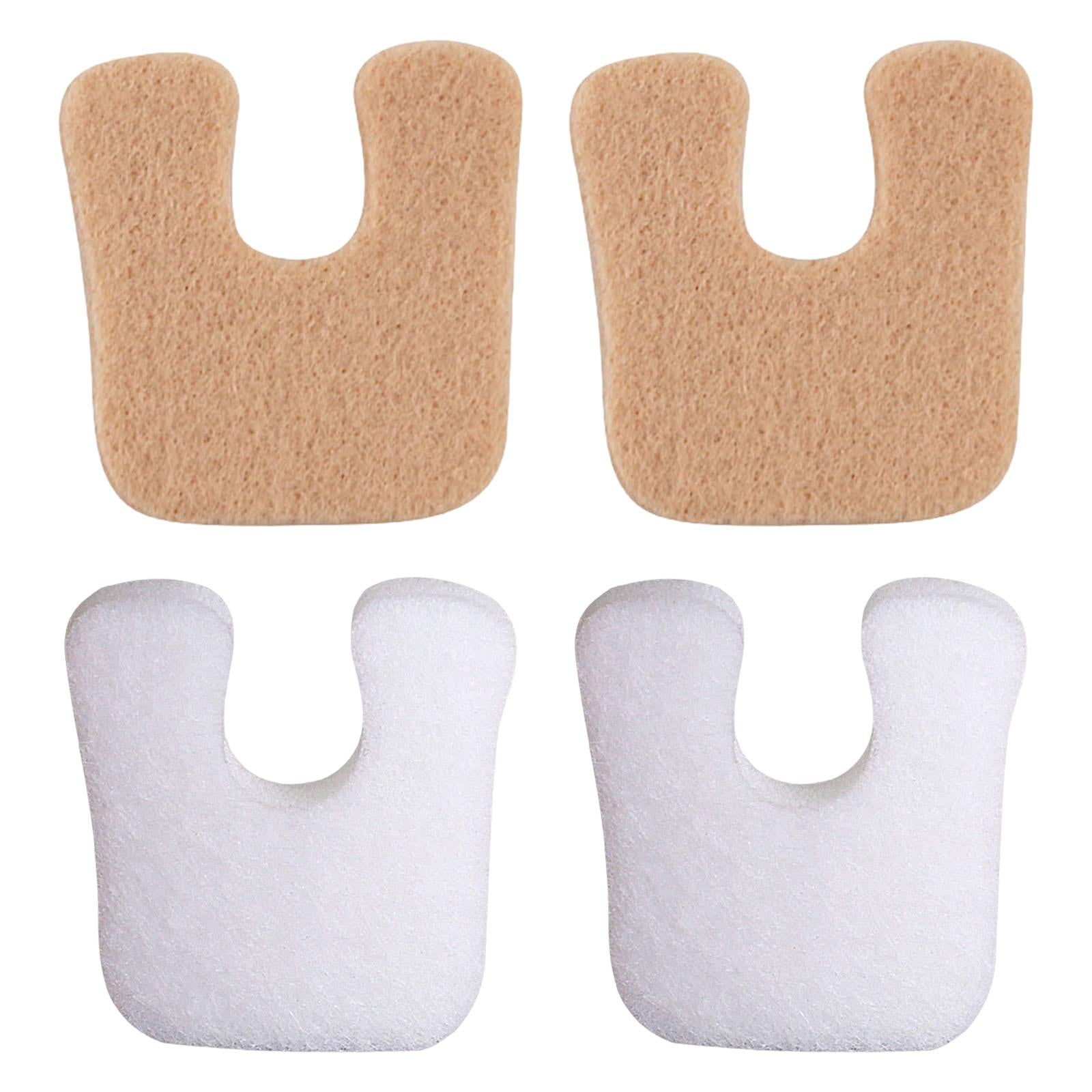 2x U Shaped Felt Callus Pads Reduce Foot Pain Comfortable  White