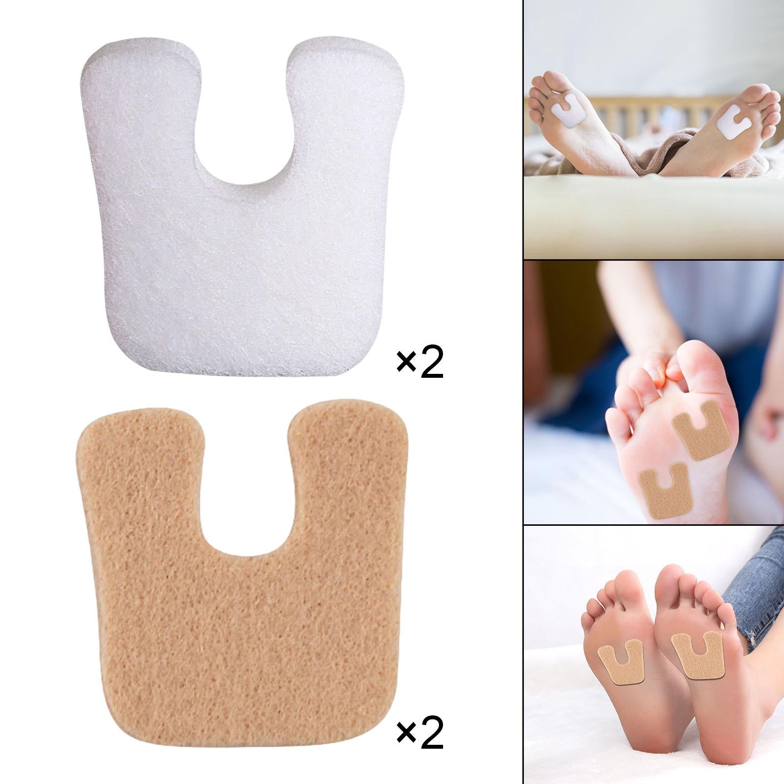 2x U Shaped Felt Callus Pads Reduce Foot Pain Comfortable  White
