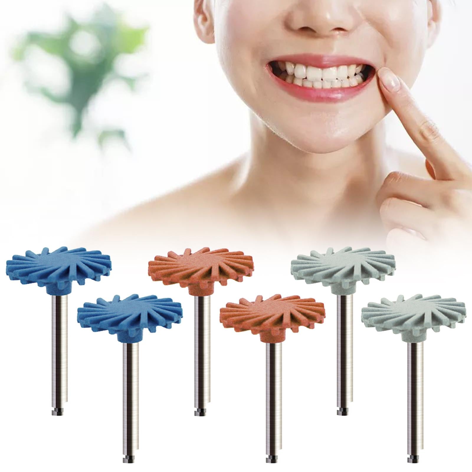 6Pcs Dental RA Disc Smoothing Pre Polishing High Gloss Polishing for Crown