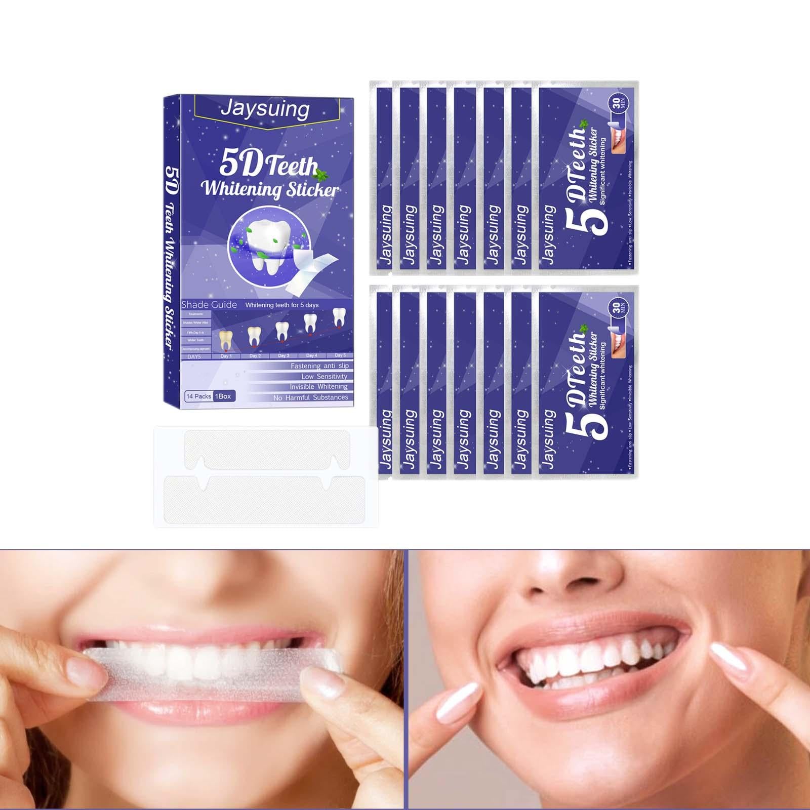 5D Teeth Strips Teeth Gel Strips Protecting Teeth for Remove Tea Stain 14Pcs