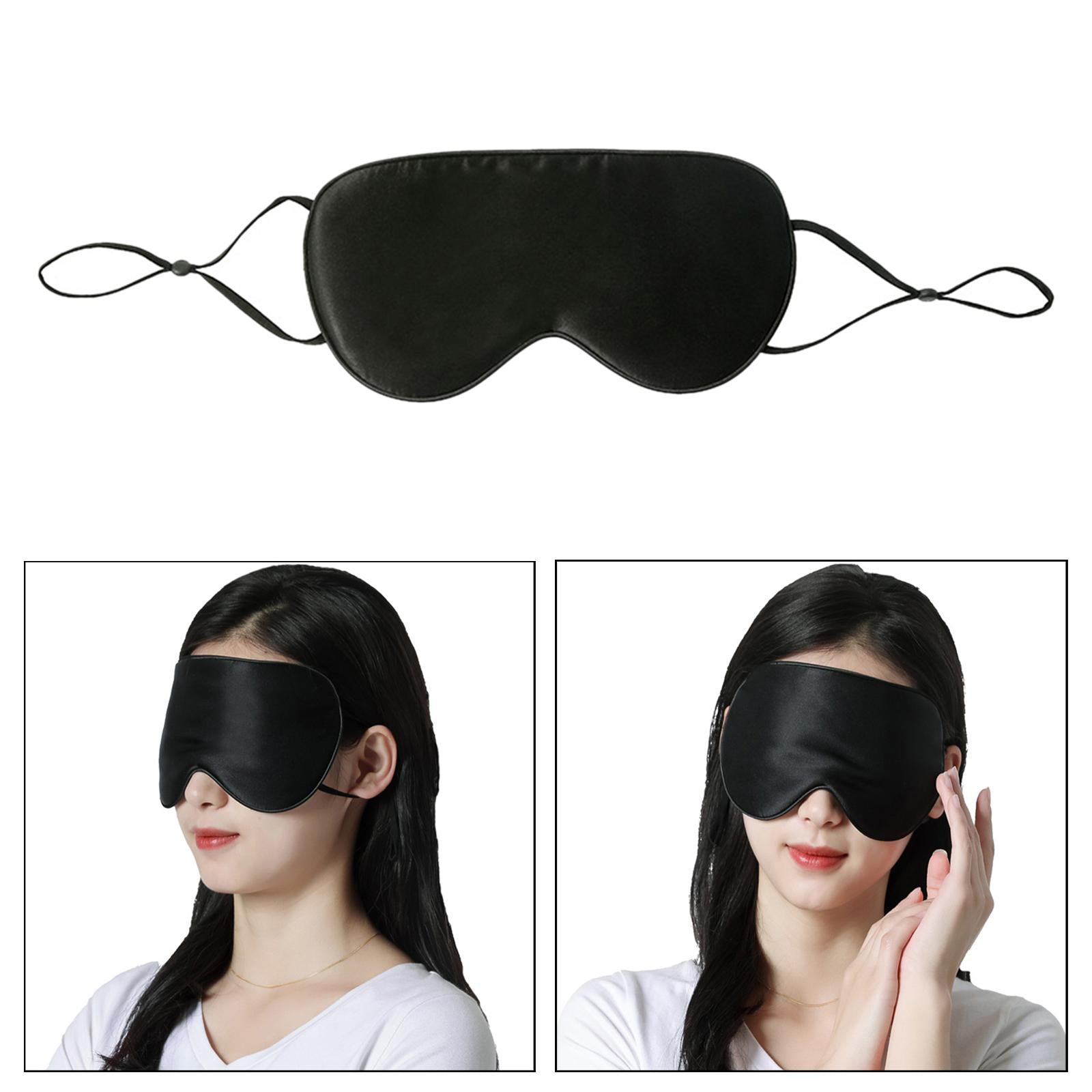 Sleeping Eye Mask Lightweight Sleeping Mask Portable for Travel Sleep Nap Black