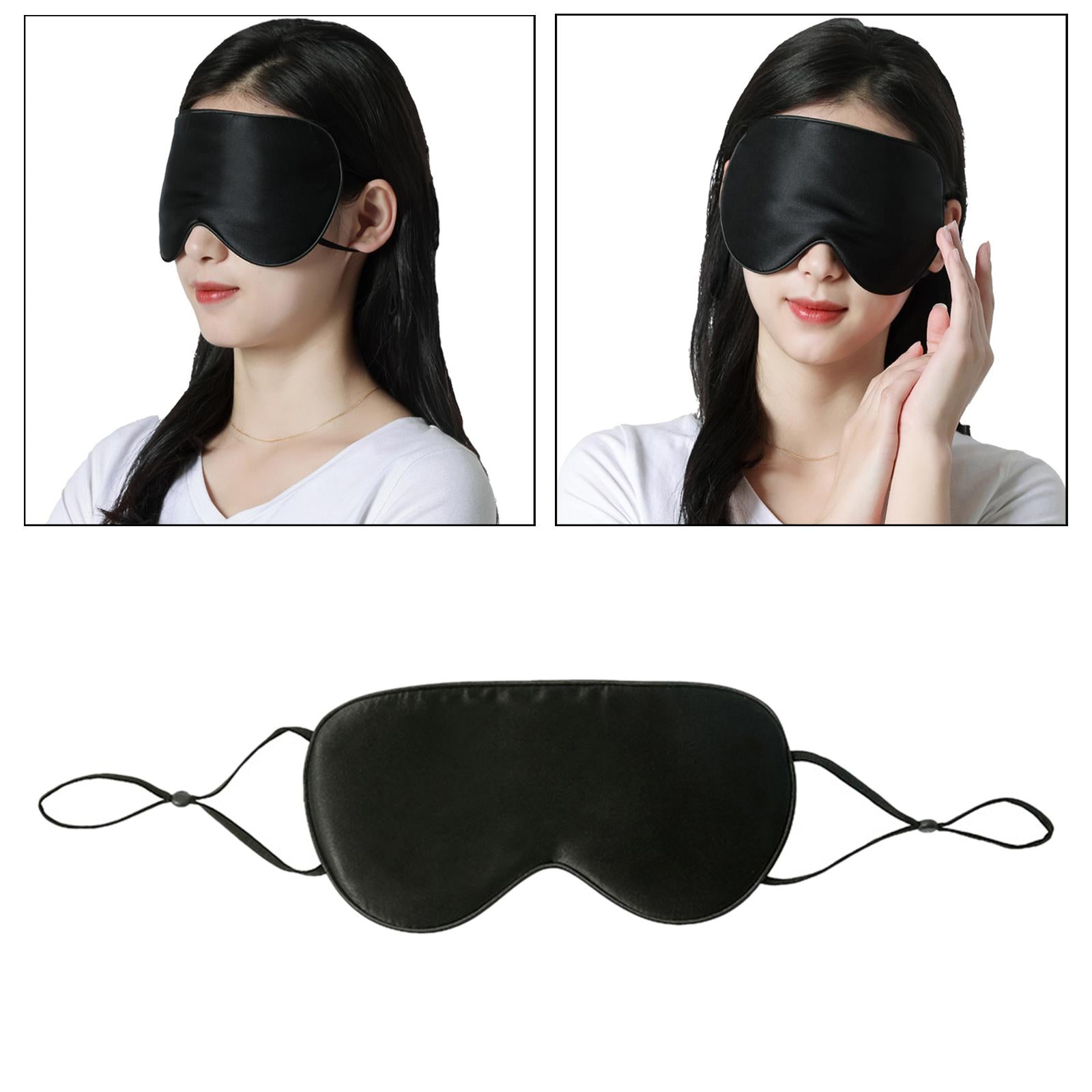 Sleeping Eye Mask Lightweight Sleeping Mask Portable for Travel Sleep Nap Black