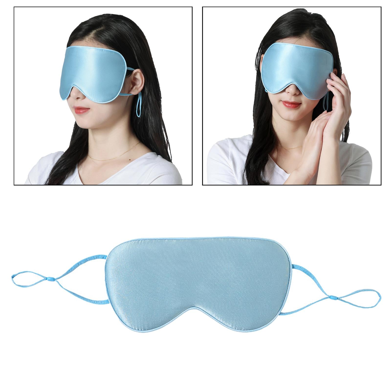 Sleeping Eye Mask Lightweight Sleeping Mask Portable for Travel Sleep Nap Light Blue