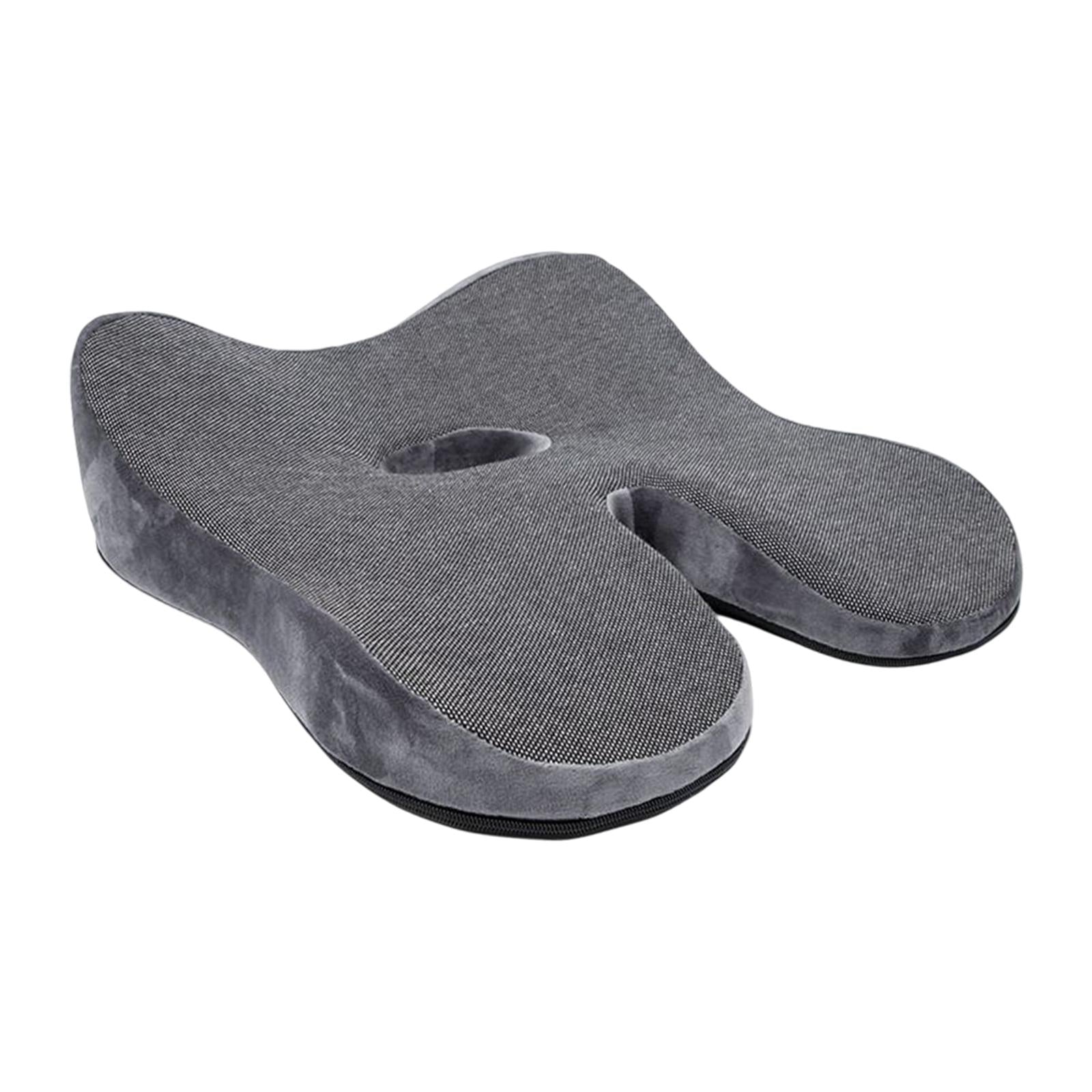 Breathable Memory Foam Seat Cushion U Shape Seat Cushion Contoured Corrector Grey
