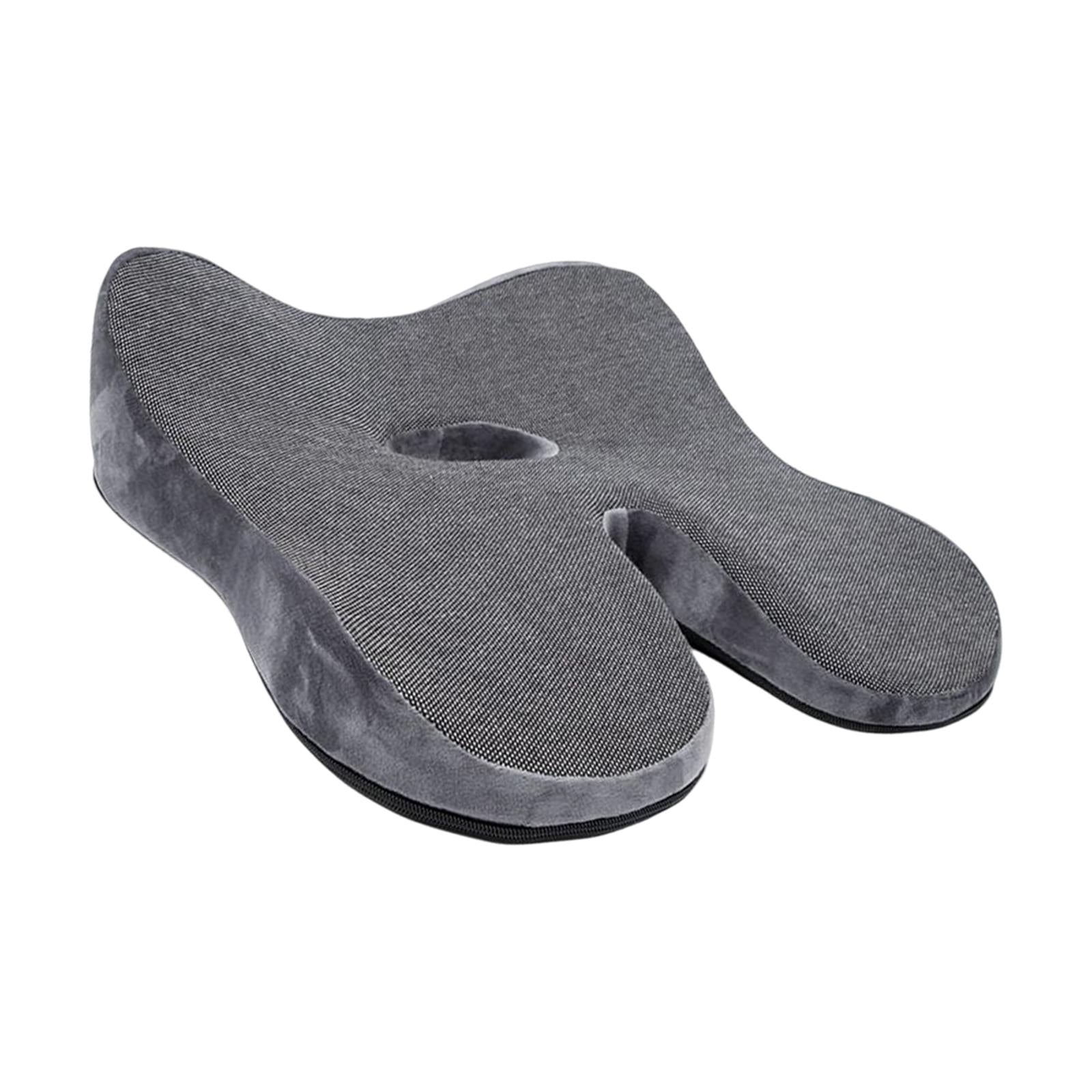Breathable Memory Foam Seat Cushion U Shape Seat Cushion Contoured Corrector Grey