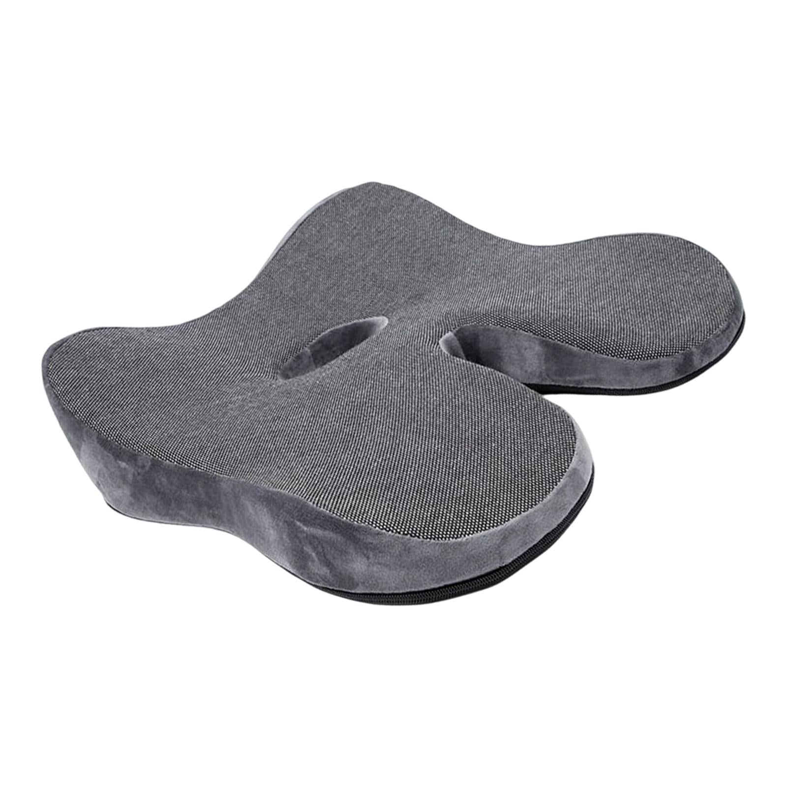 Breathable Memory Foam Seat Cushion U Shape Seat Cushion Contoured Corrector Grey
