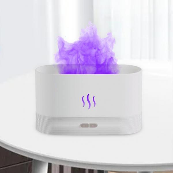 Air Humidifier USB with Realistic Flame Auto Shut Off Home Decor  White
