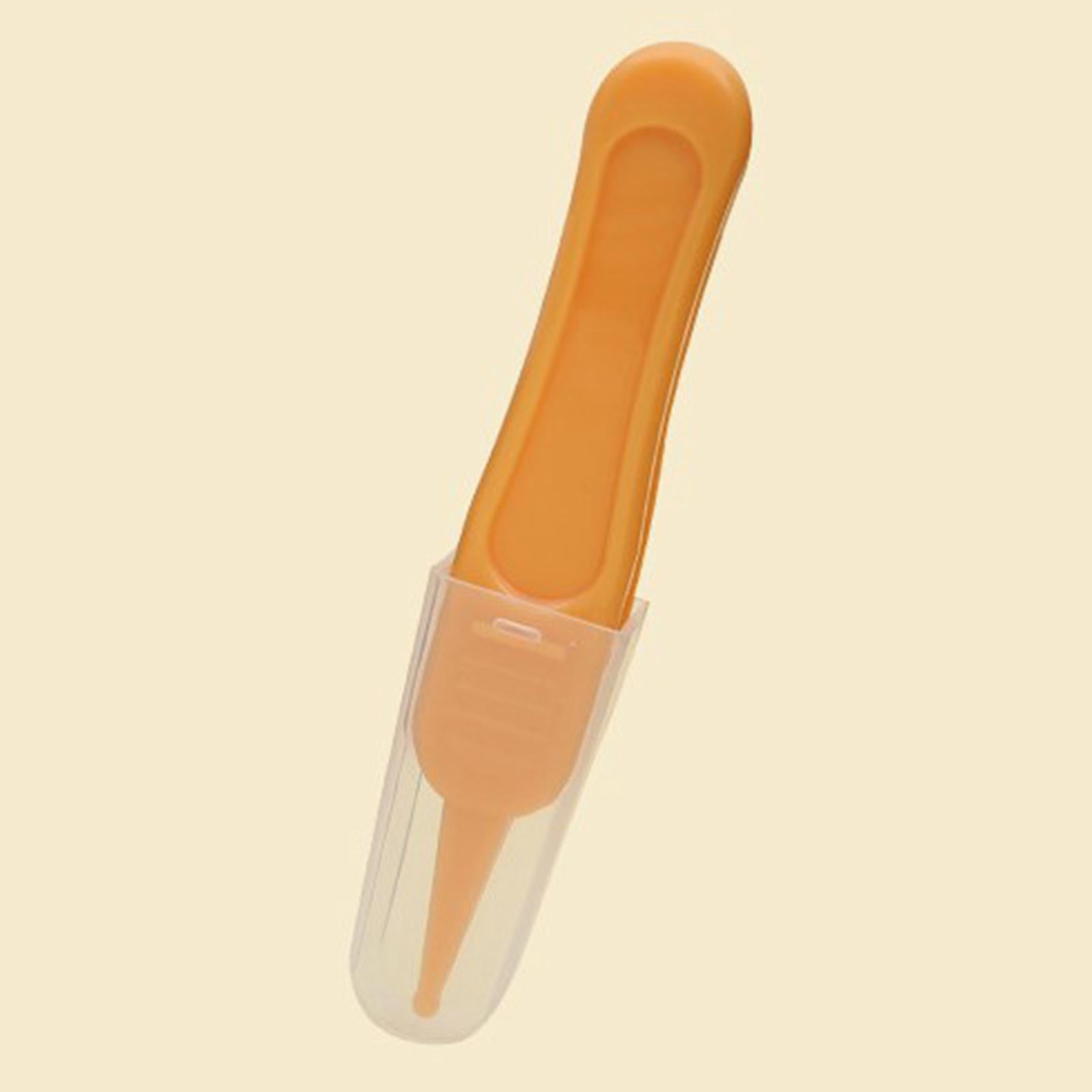 Baby Nose Tweezers Infant Ear Nose Navel Cleaning Tweezers Forceps Yellow