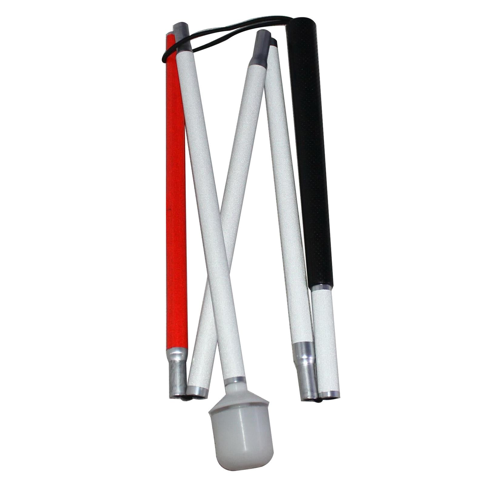 Foldable Blind Walking Stick 5 Sections Adjustable Crutch Cane Blind Stick Without Light