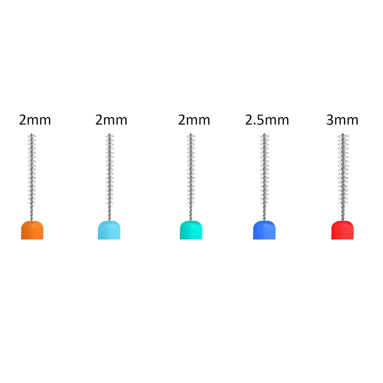50 Pieces Interdental Brushes 2mm 2.5mm 3mm 30x Dental Floss Flossers