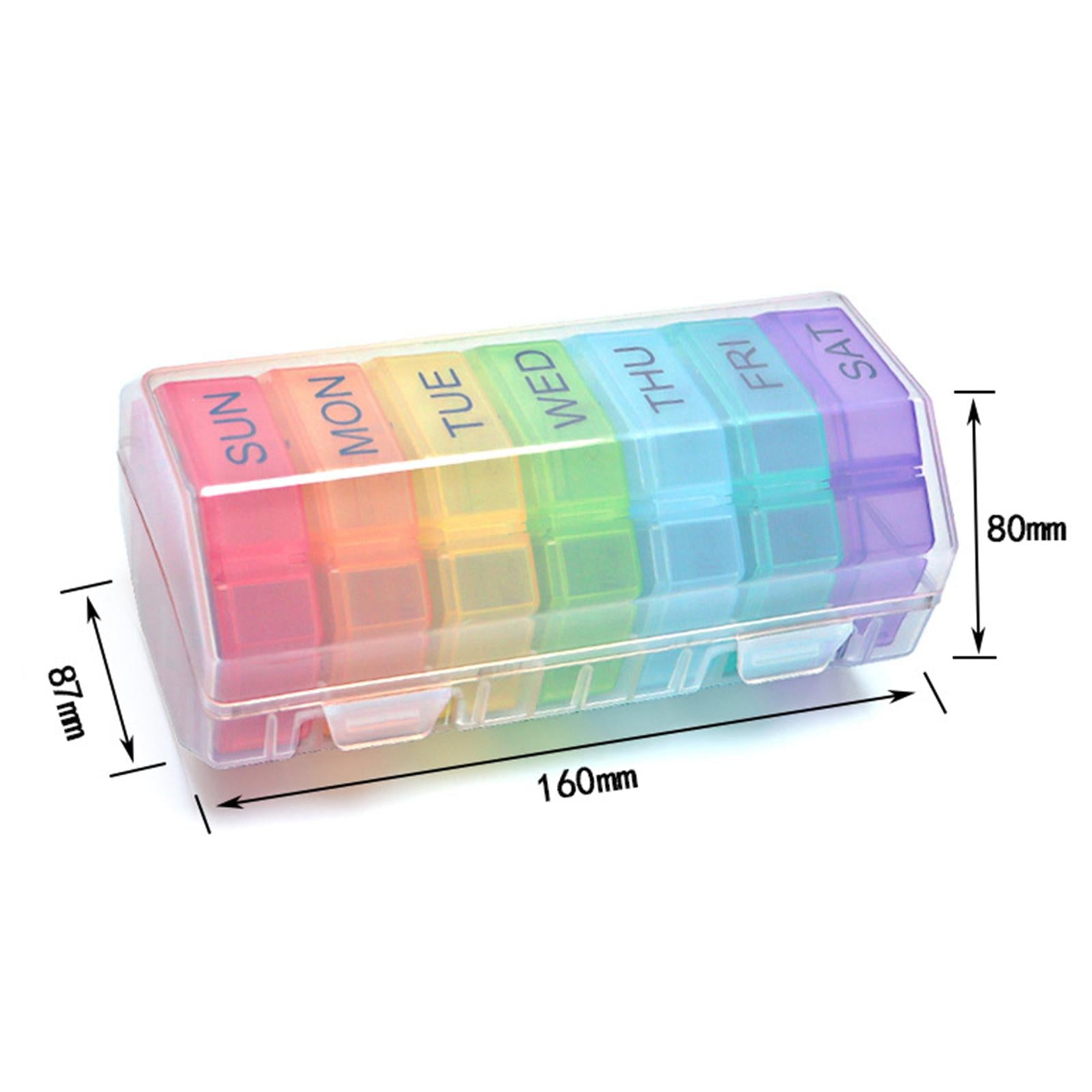 7 Days Pill Organizer 28 Grids Sealing Design Dust Proof Transparent