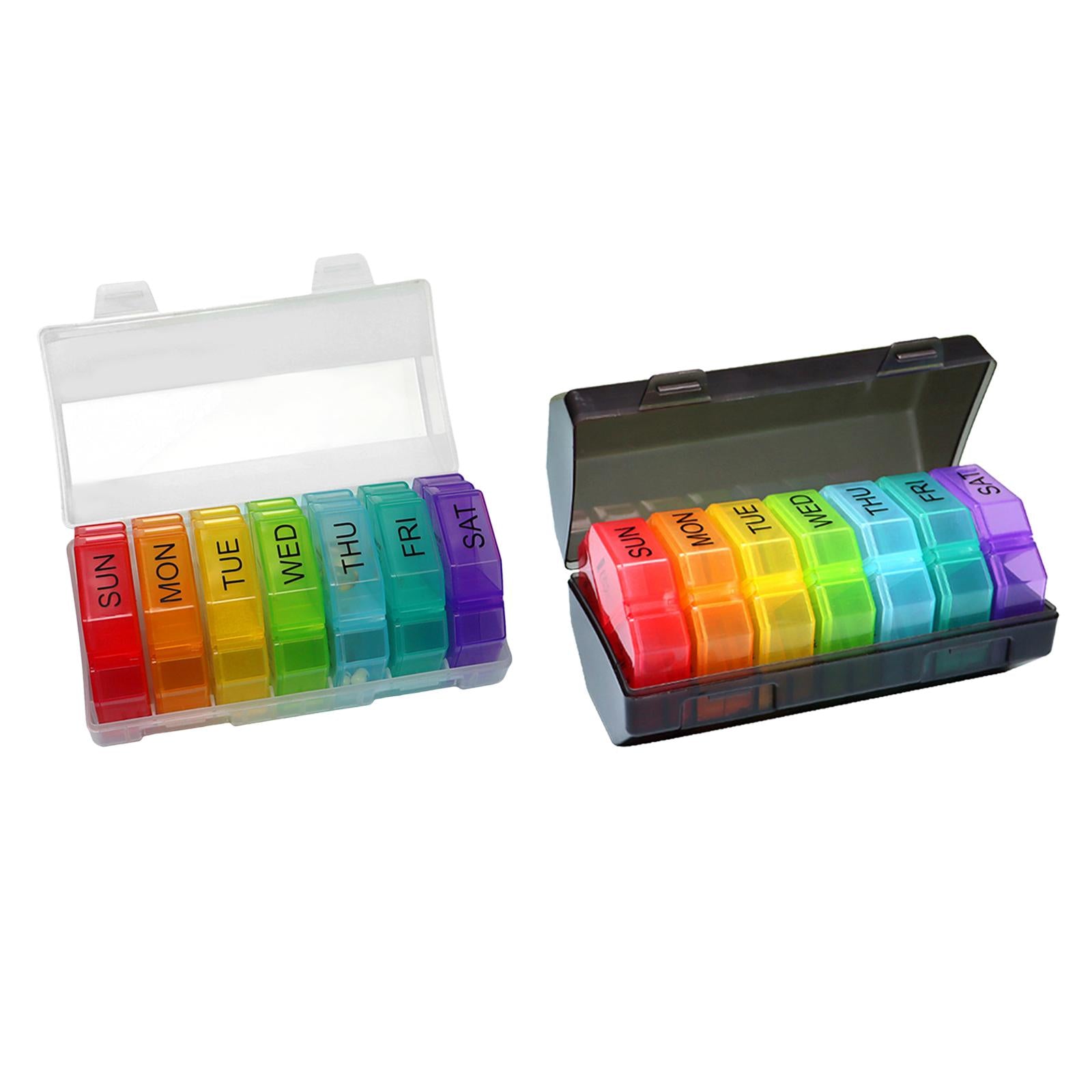 7 Days Pill Organizer 28 Grids Sealing Design Dust Proof Transparent