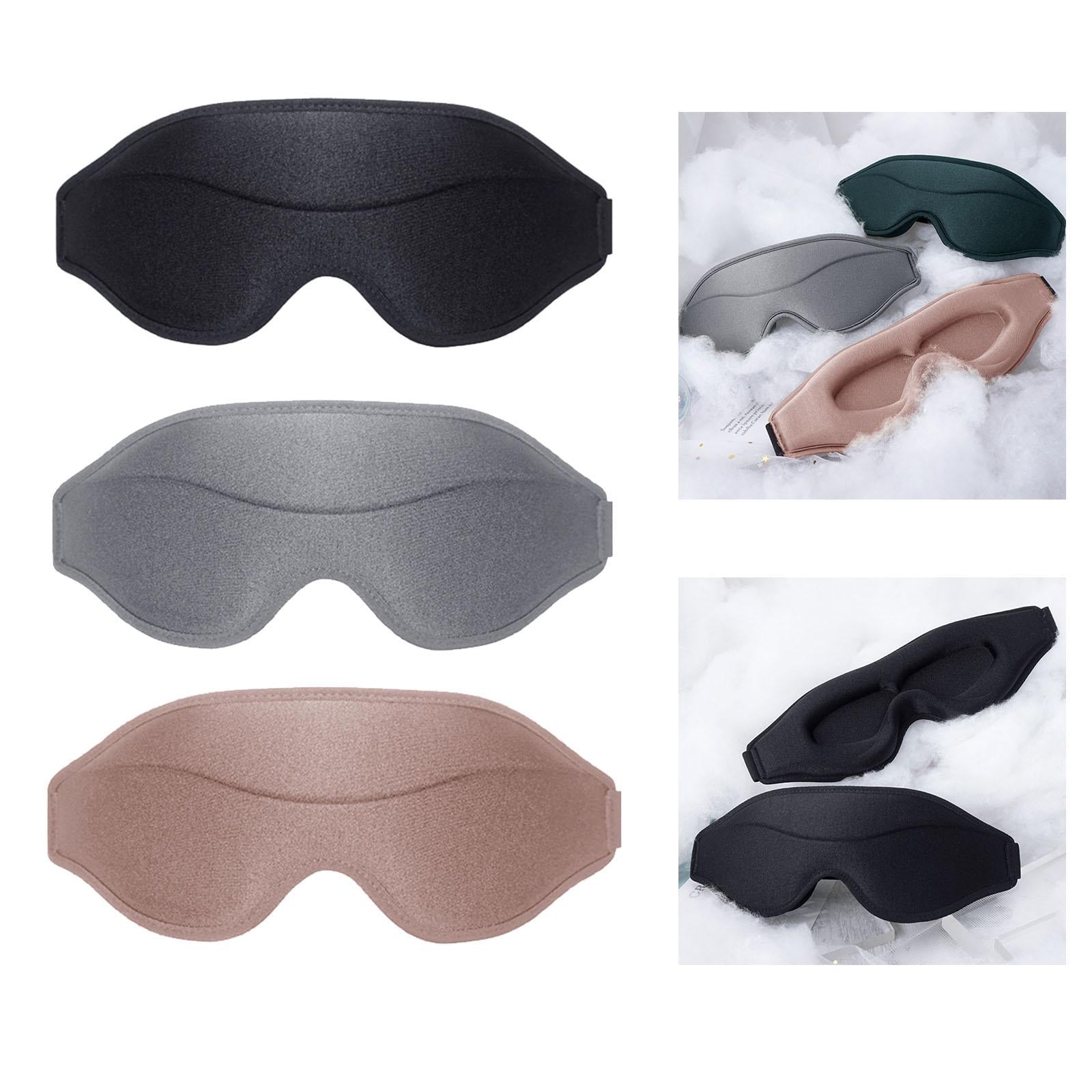 Sleep Mask Eye Mask 3D Contoured Eyeshade for Yoga Sleeping Women Men Black