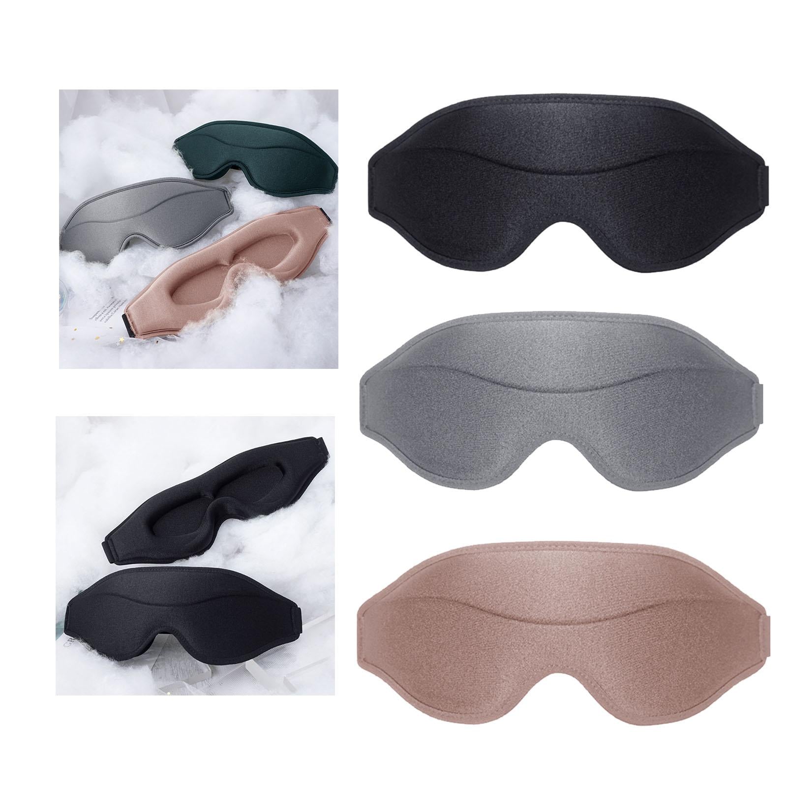 Sleep Mask Eye Mask 3D Contoured Eyeshade for Yoga Sleeping Women Men Black