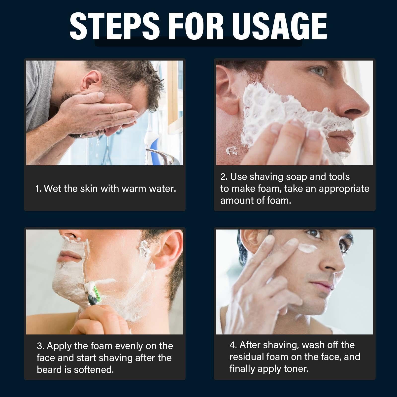 Men's Shave Soap Smooth Rich Lather Facial Care 50G 1.75oz for Barber