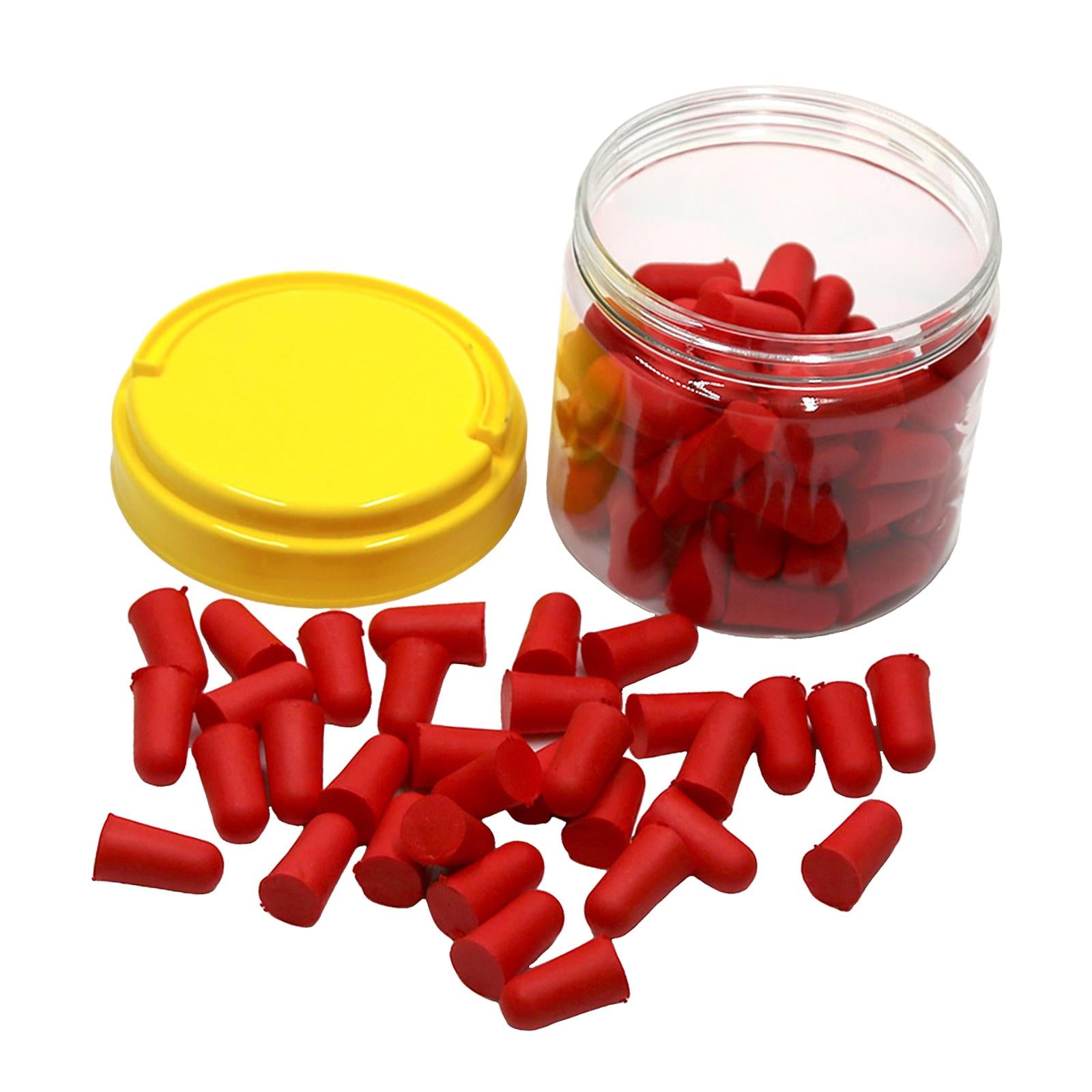 50 Pair Ear Plugs for Sleeping Noise Reduction Foam Earplugs Red