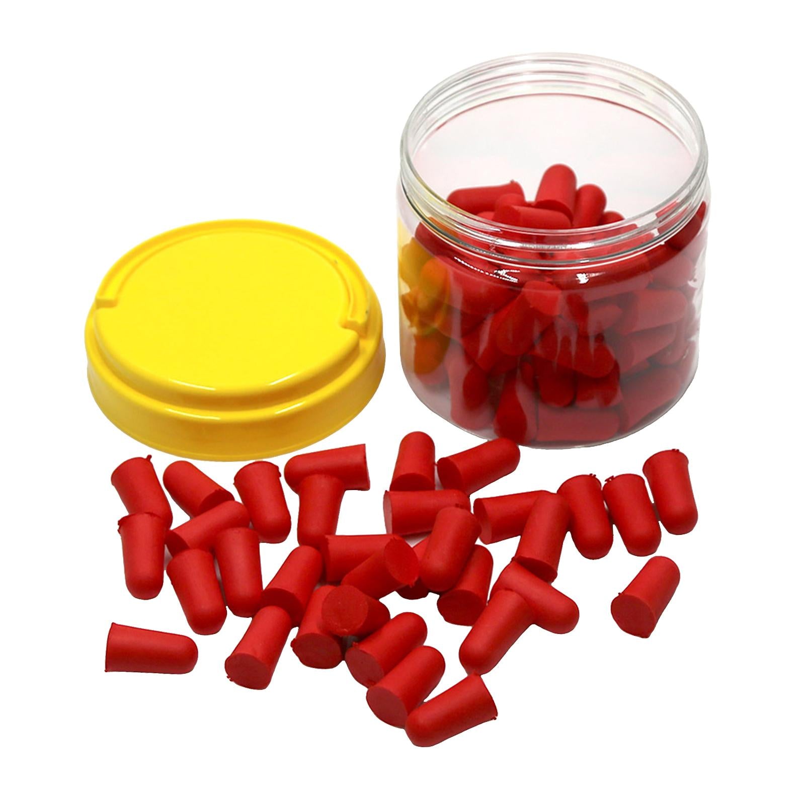 50 Pair Ear Plugs for Sleeping Noise Reduction Foam Earplugs Red