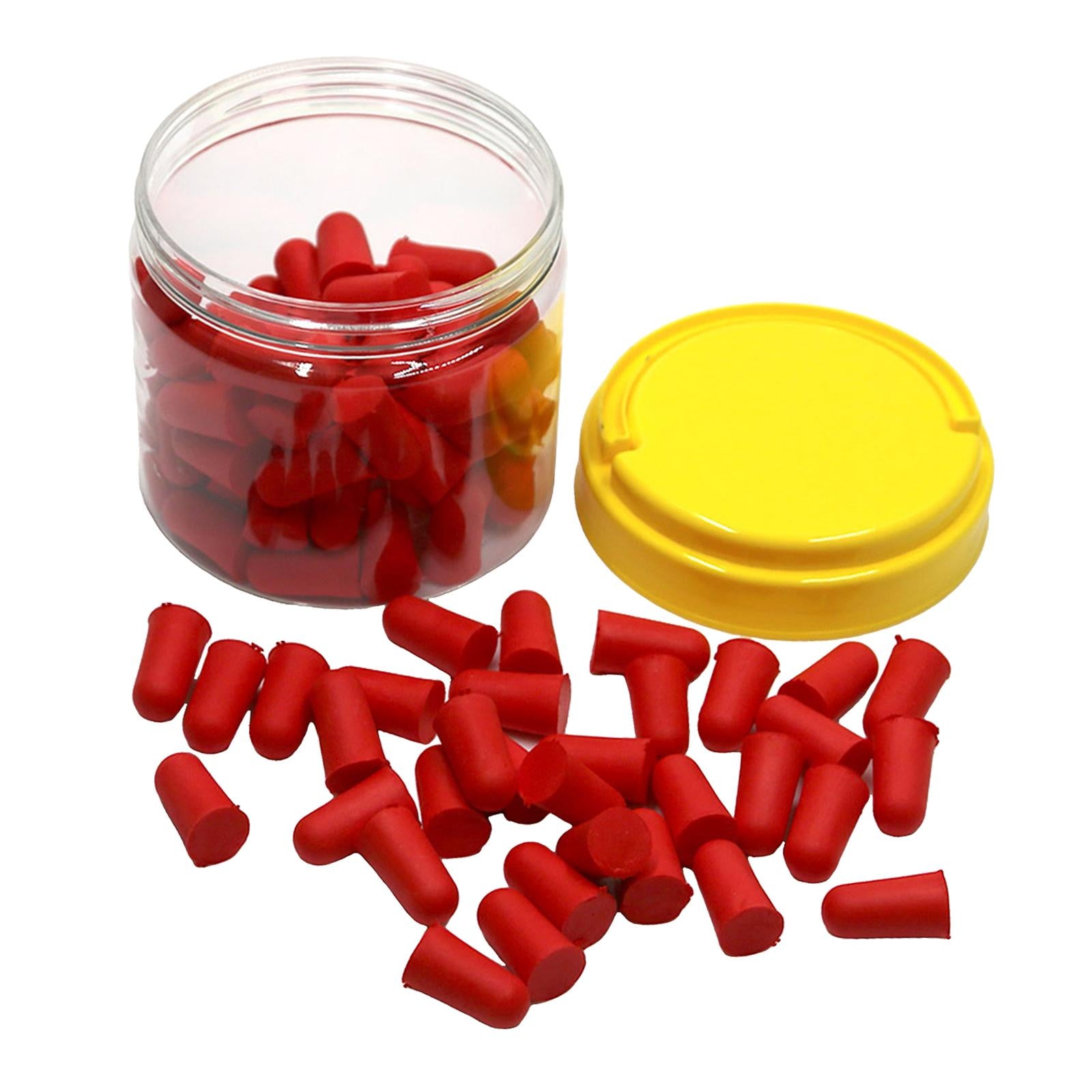 50 Pair Ear Plugs for Sleeping Noise Reduction Foam Earplugs Red