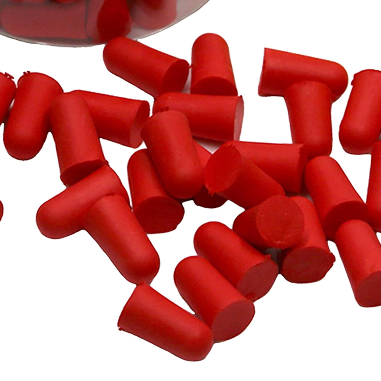 50 Pair Ear Plugs for Sleeping Noise Reduction Foam Earplugs Red