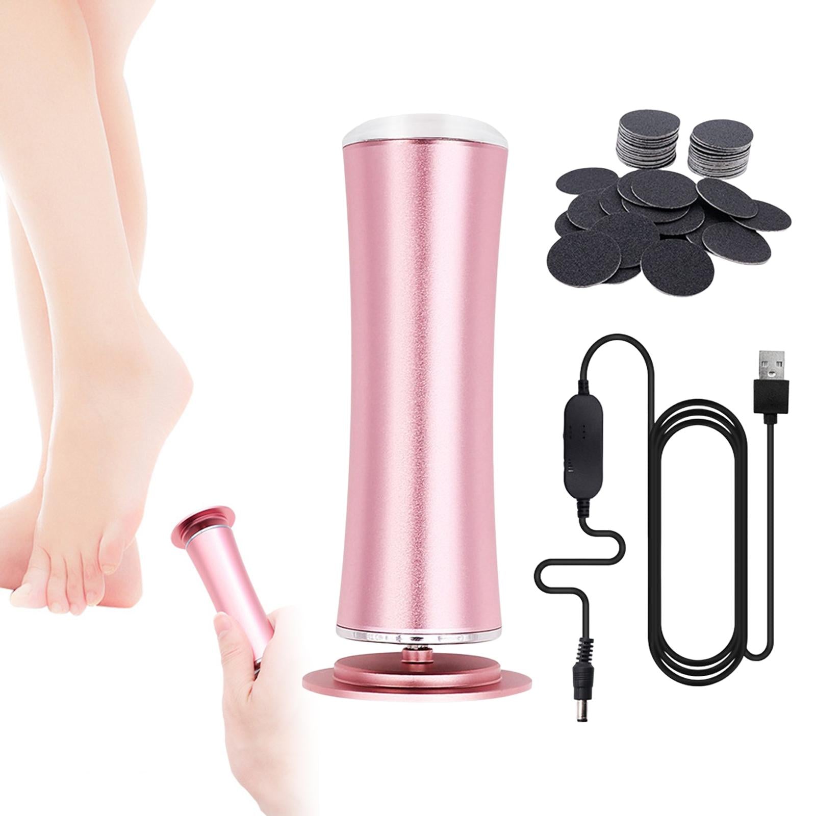 Electric Foot Callus Remover Portable Kit Dead Skin Removal Massager Pink