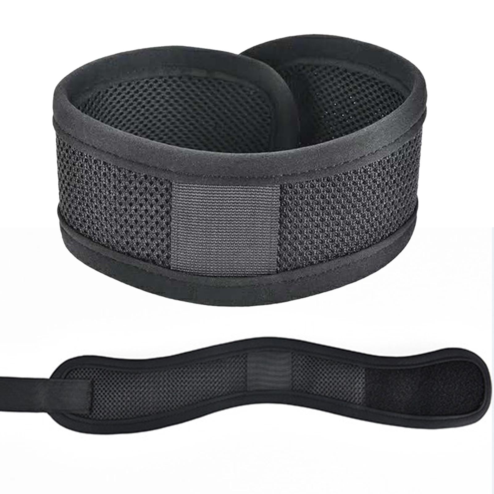 Neck Support Brace Strap Cervical Collar Black Breathable Mesh for Women Men