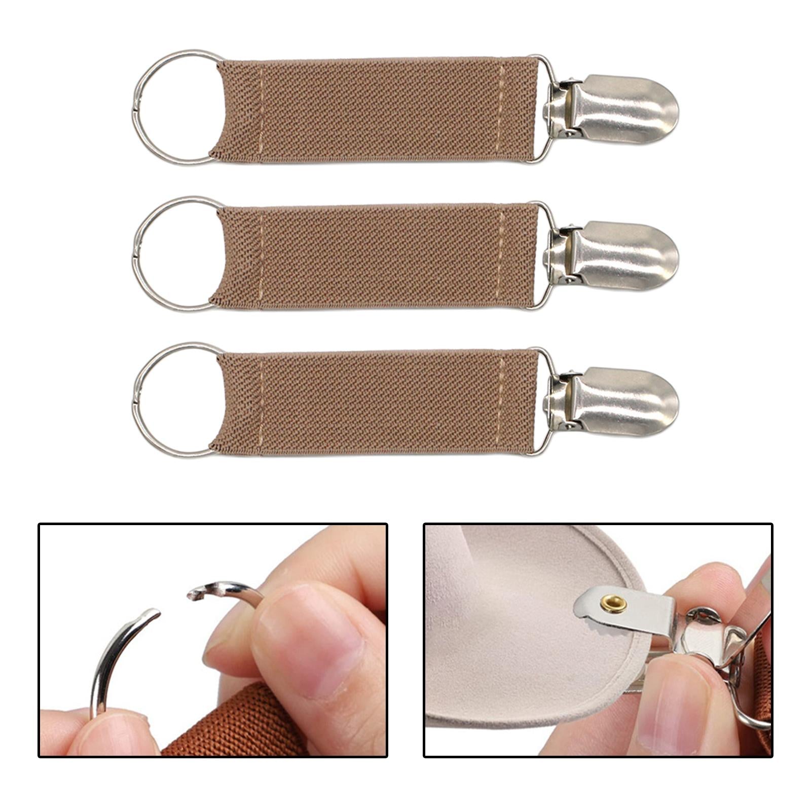 Elastic Hat Clips for Suitcase for Accessory Outdoor Women Light Brown