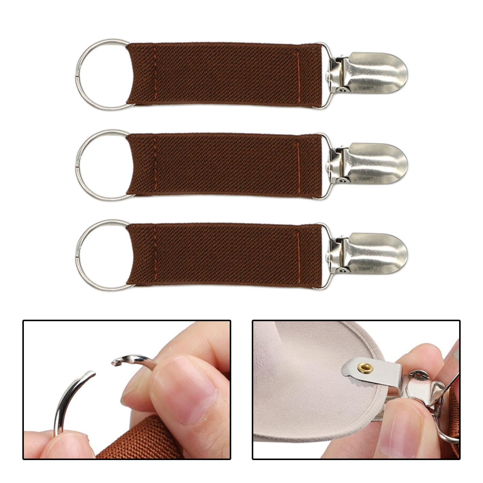 Elastic Hat Clips for Suitcase for Accessory Outdoor Women Dark Brown