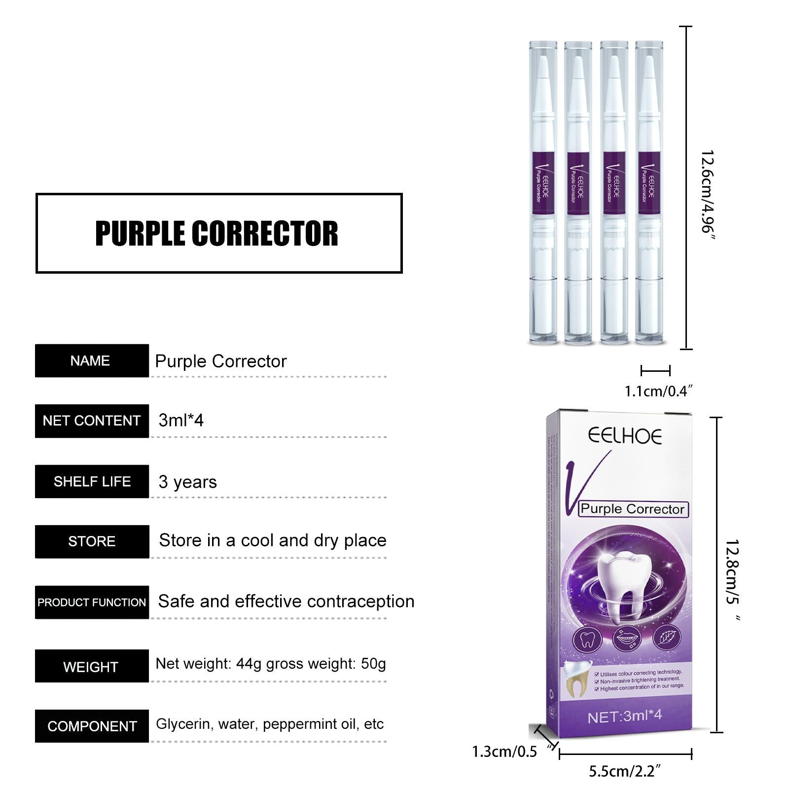 Purple Toothpaste Cleaning Pen Cleaner for Driving 4pcs