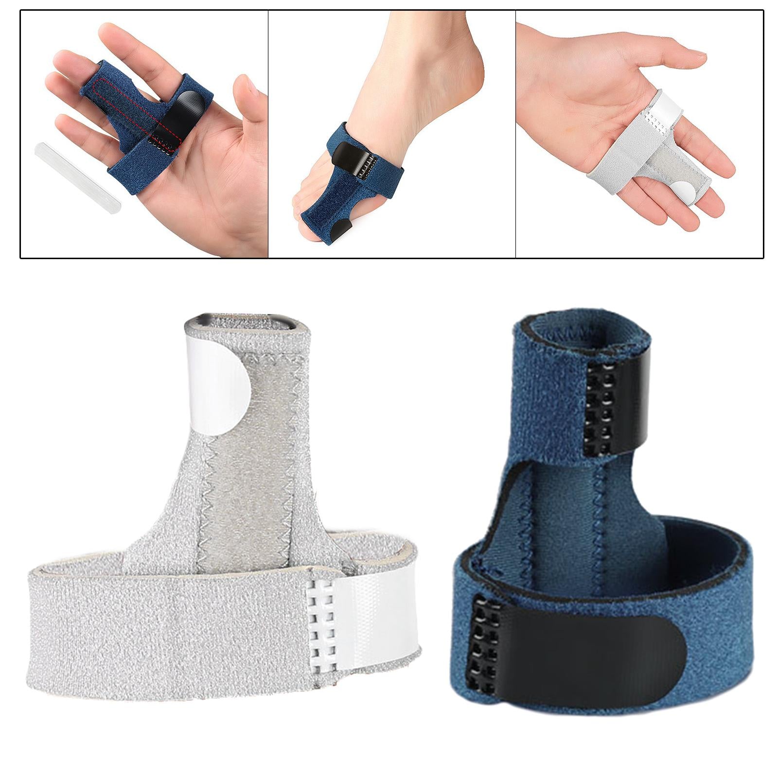 Professional Adjustable Trigger Finger Splint for Left and Right Hand Gray