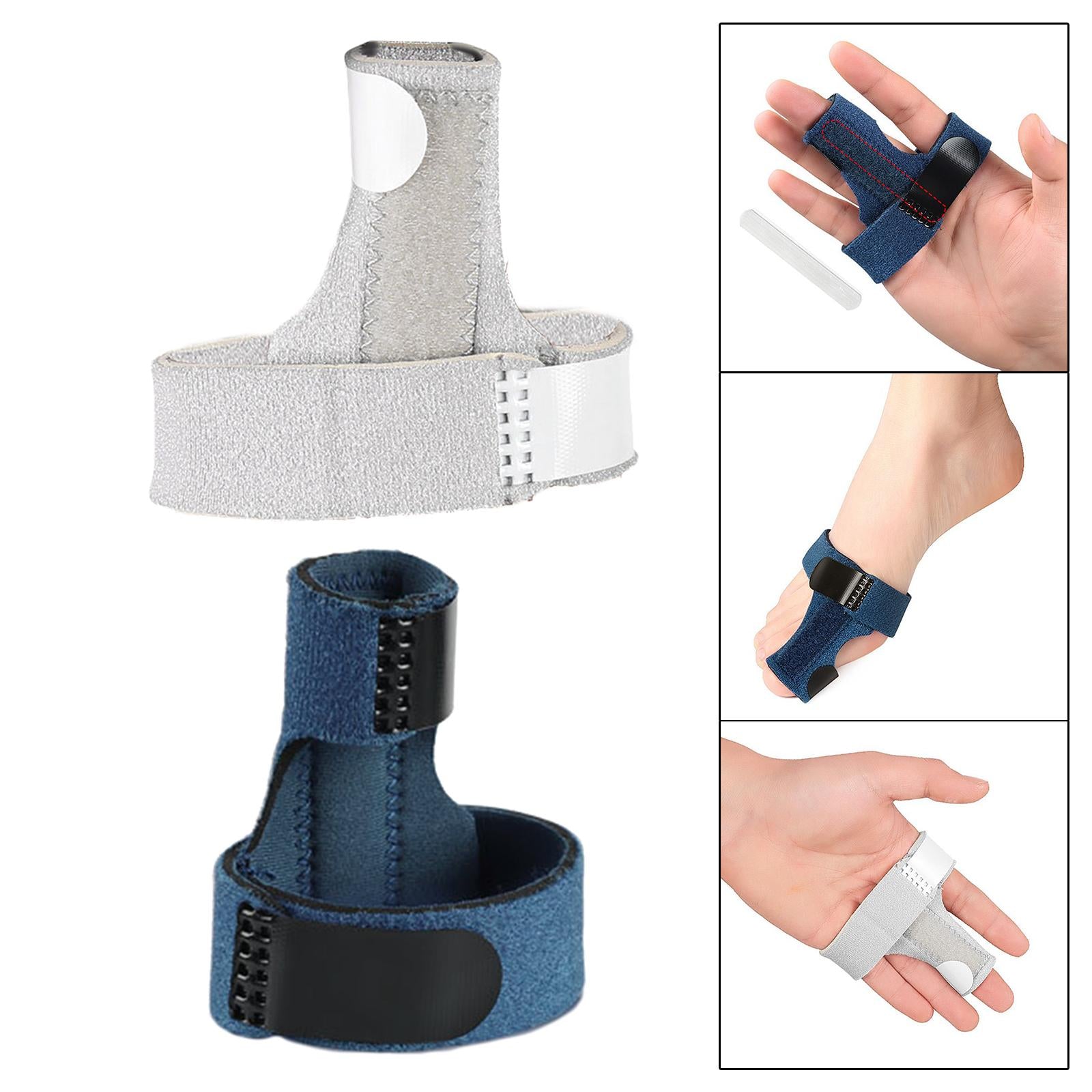 Professional Adjustable Trigger Finger Splint for Left and Right Hand Gray