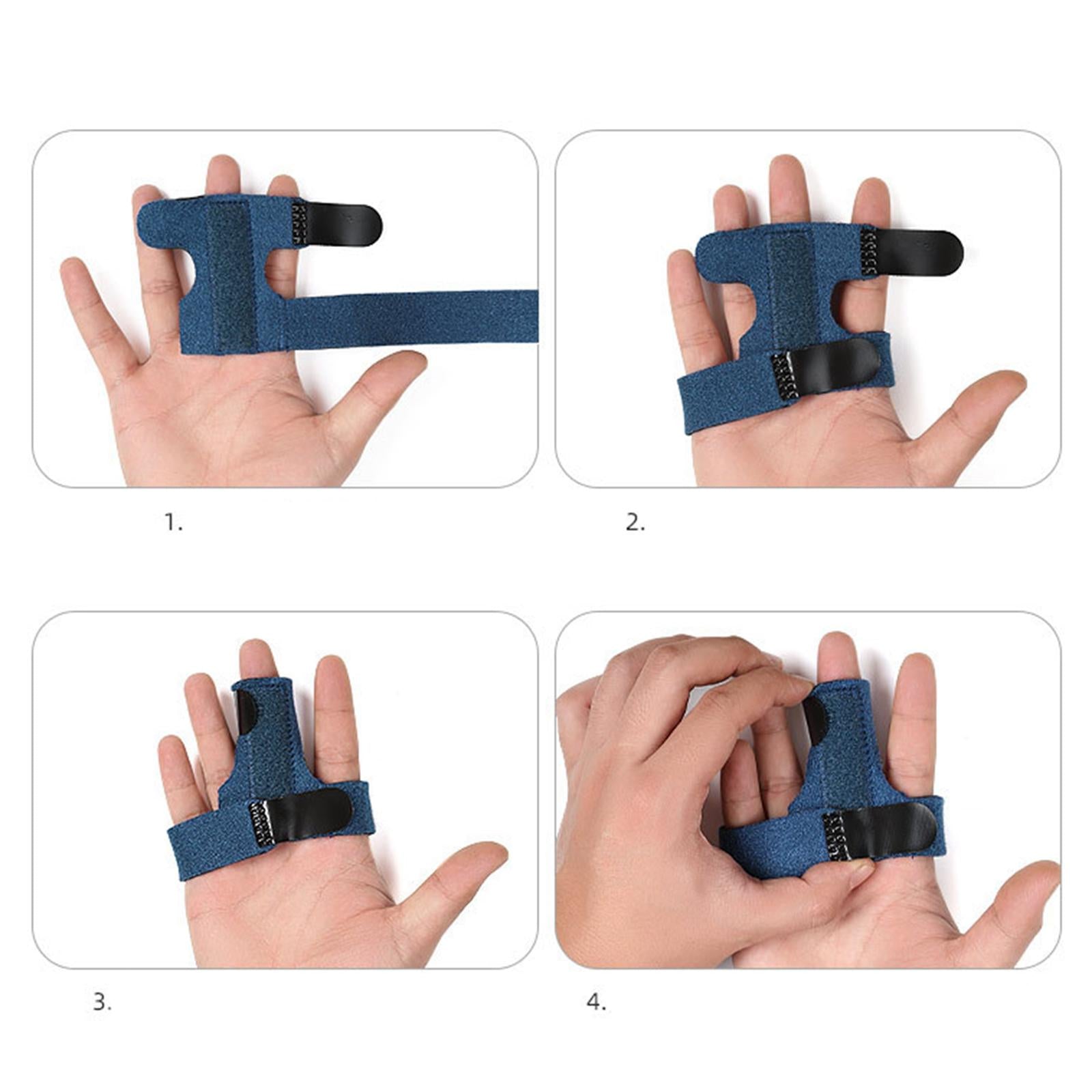 Professional Adjustable Trigger Finger Splint for Left and Right Hand Blue