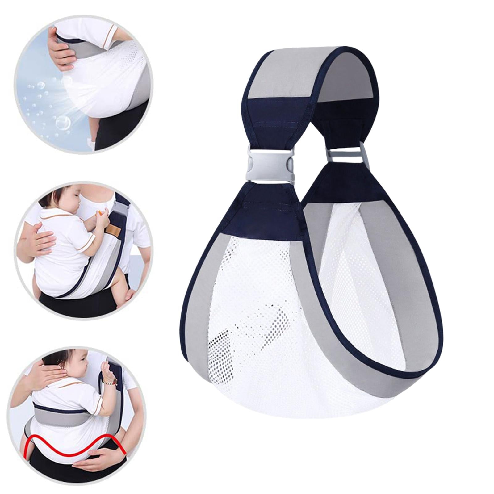 Baby Carrier Infant Carrier Slings Adjustable Sturdy Mesh Infant Wrap Gray