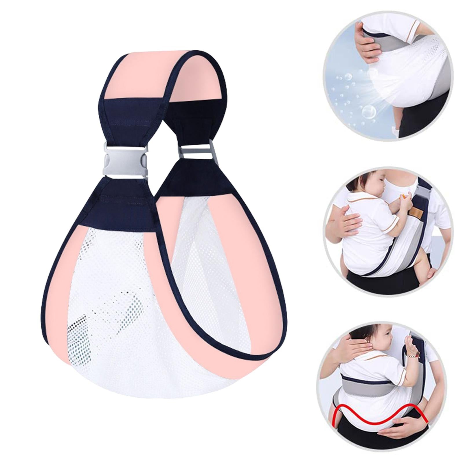 Baby Carrier Infant Carrier Slings Adjustable Sturdy Mesh Infant Wrap Pink