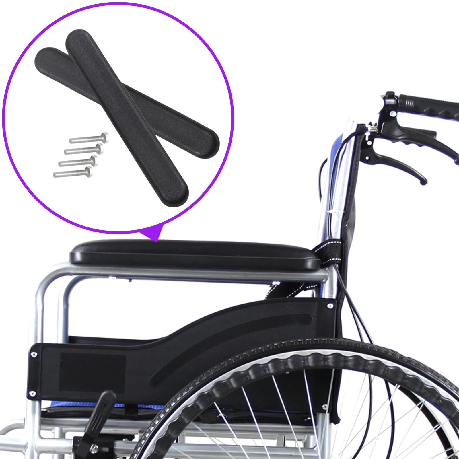 2 Pcs Wheelchair Armrests Pad Accessory with Screws 12inch Armrest Covers