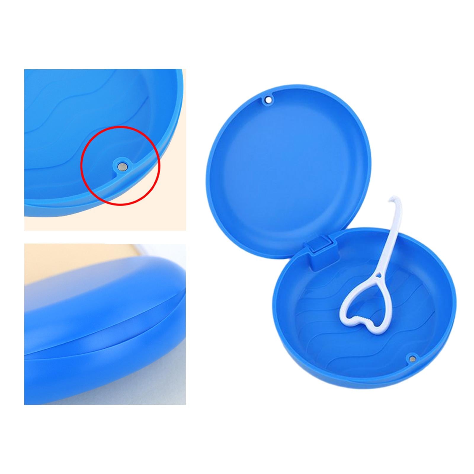 Portable Retainer Case Oral Organizer Durable Dentures Storage Boxes blue
