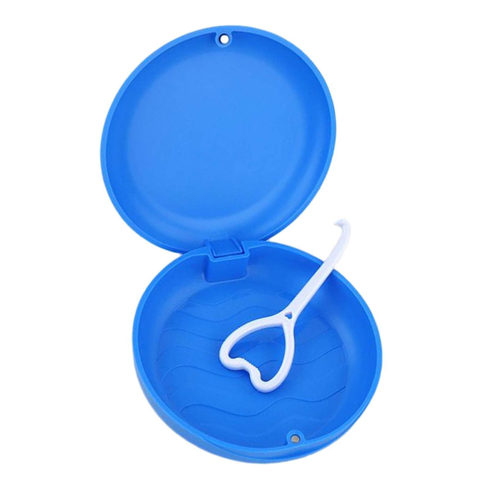 Portable Retainer Case Oral Organizer Durable Dentures Storage Boxes blue
