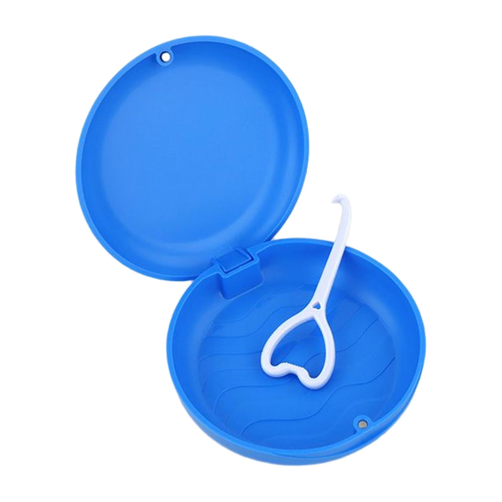 Portable Retainer Case Oral Organizer Durable Dentures Storage Boxes blue