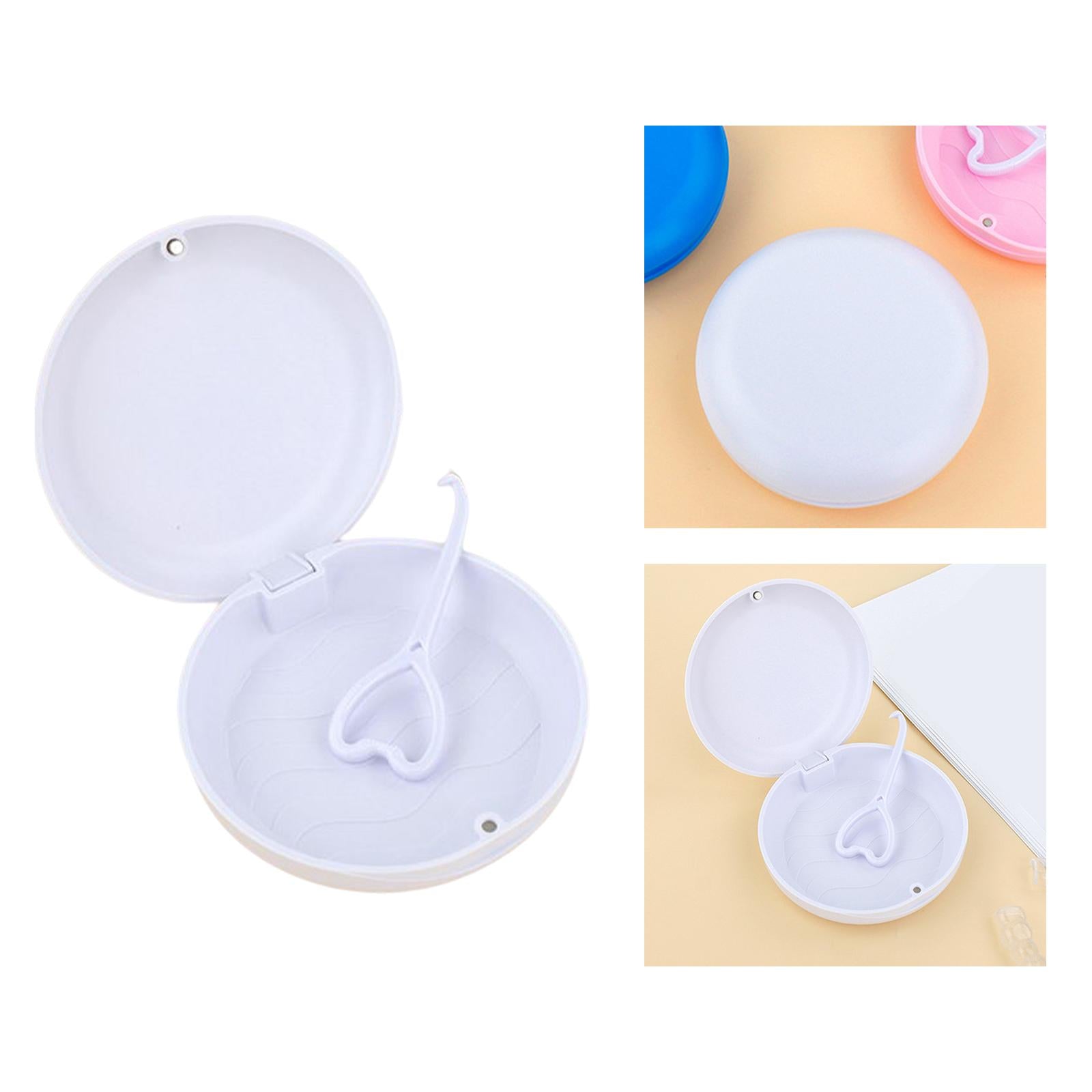 Portable Retainer Case Oral Organizer Durable Dentures Storage Boxes white