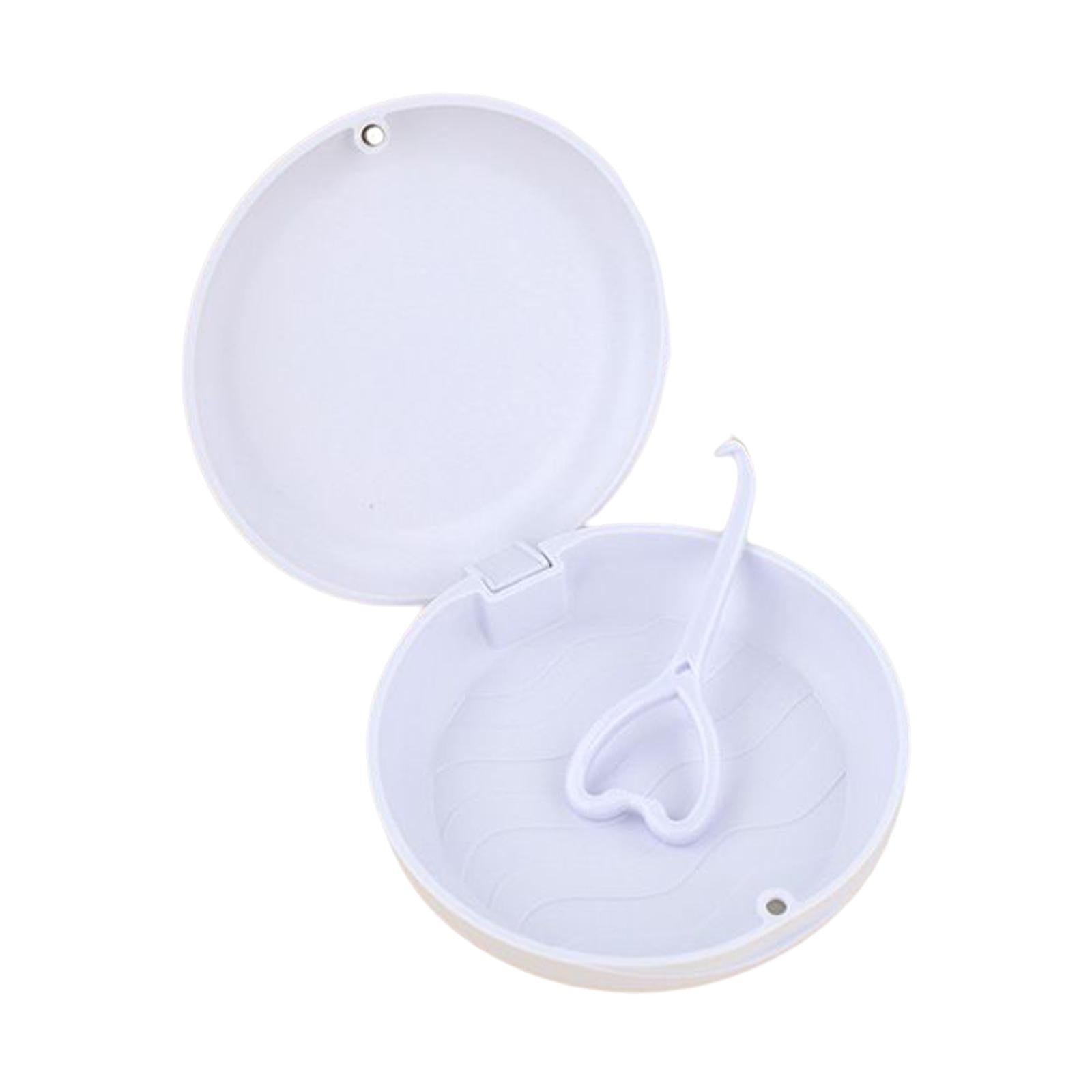 Portable Retainer Case Oral Organizer Durable Dentures Storage Boxes white
